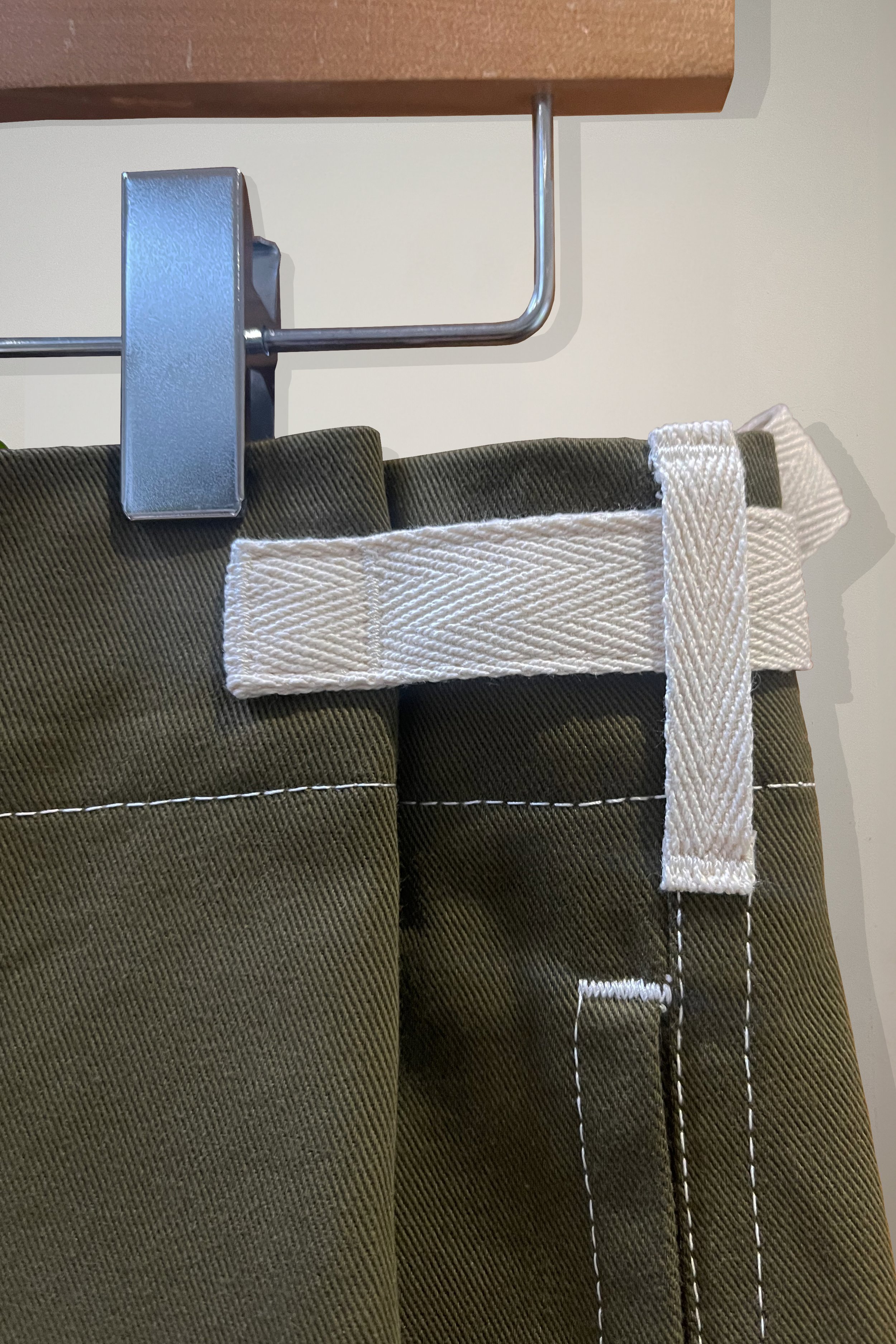 0002 TROUSERS OLIVE FRONT CLOSE UP - WHITE BACKGROUND.jpg
