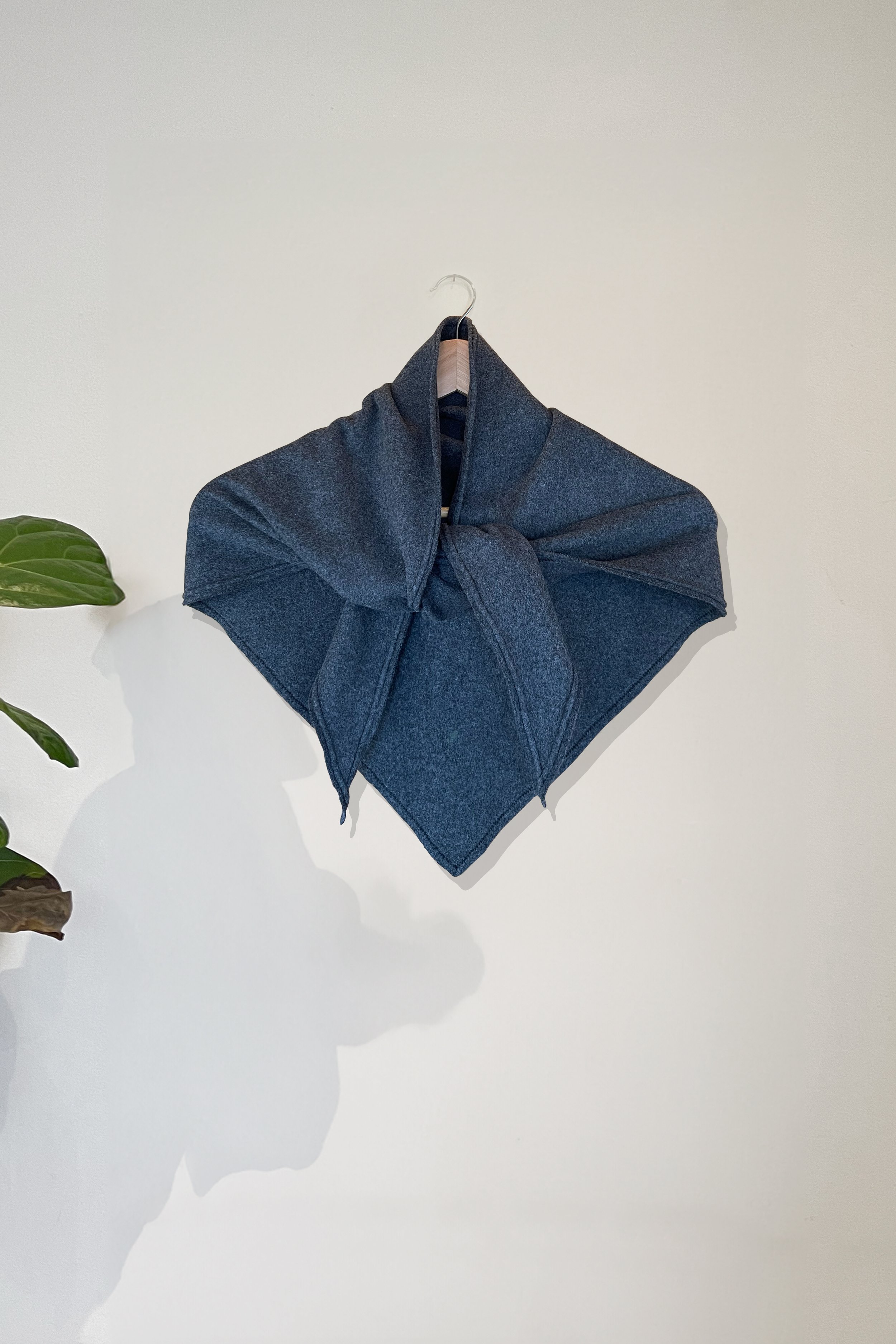 01 Fleece Big Scarf - Dark Grey Marl