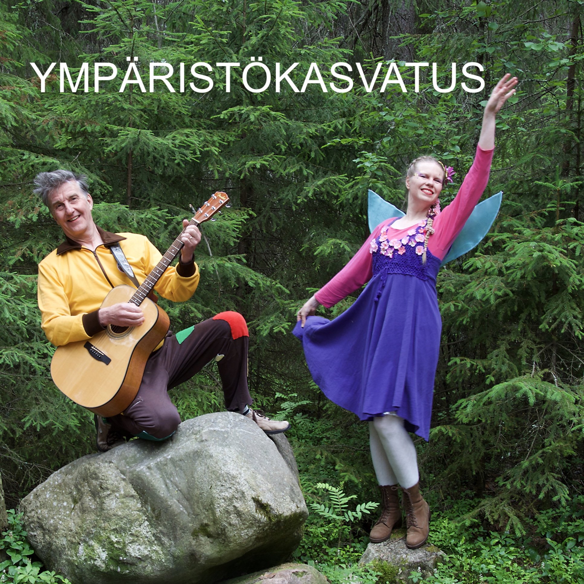 Tahtipeikko ja Keiju metsässä, teksti Ympäristökasvatus