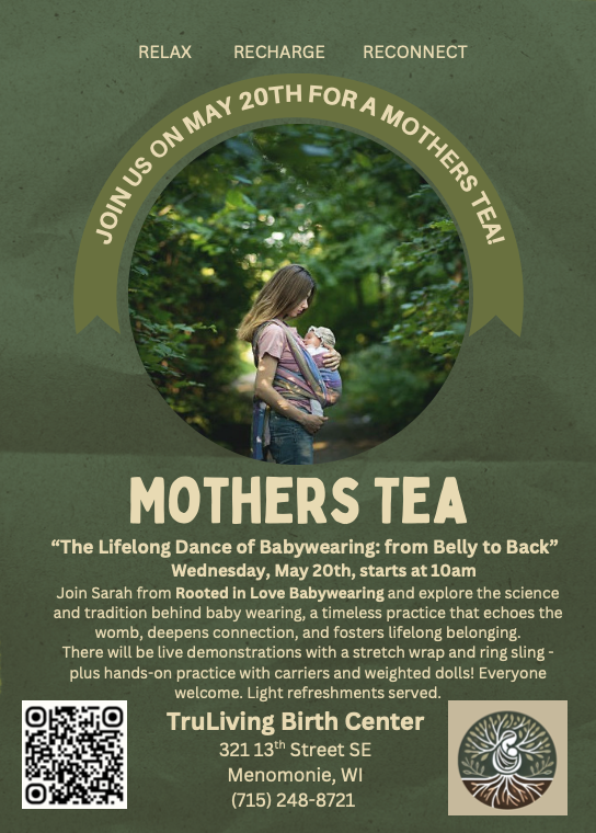 Mother’s Tea with Rooted In Love Babywearing
