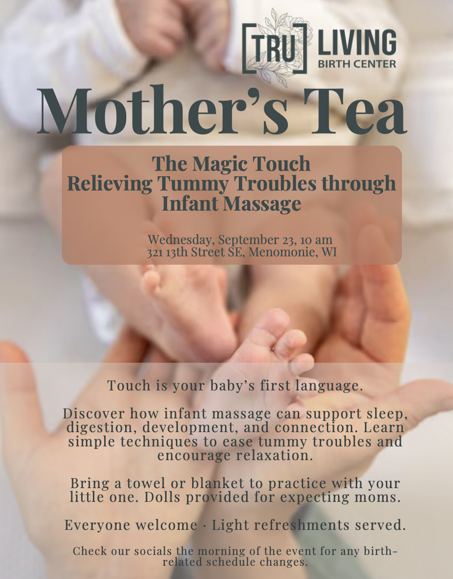Mother’s Tea: “The Magic Touch: Relieving Tummy Troubles Through Infant Massage” with Angie Sutliff, CIMI