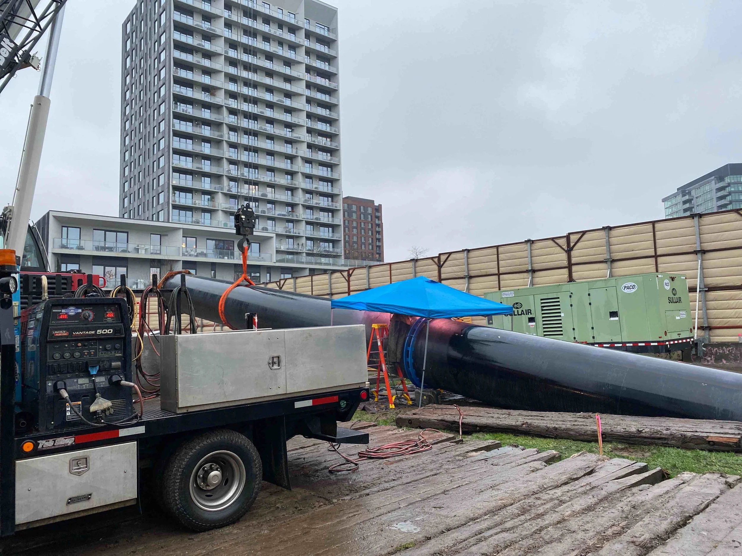 Hydraulic directional drilling for electric infrastructure