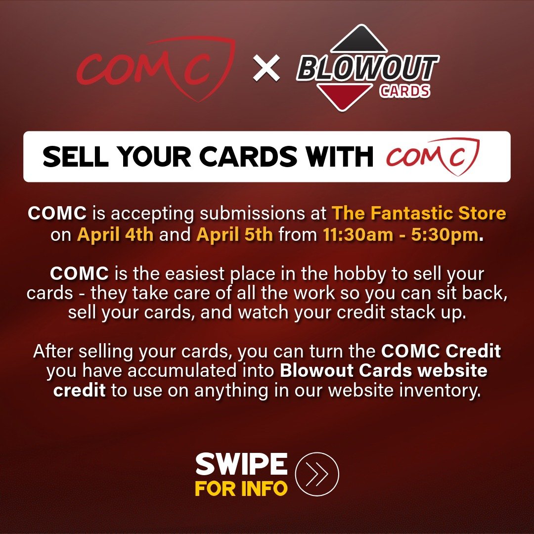 Looking to sell your cards and avoid the hassle? Check Out My Cards (COMC) is a service and online marketplace we've partnered up with where you can submit sports and trading cards to sell and they take care of all the work. You just sit back, sell y