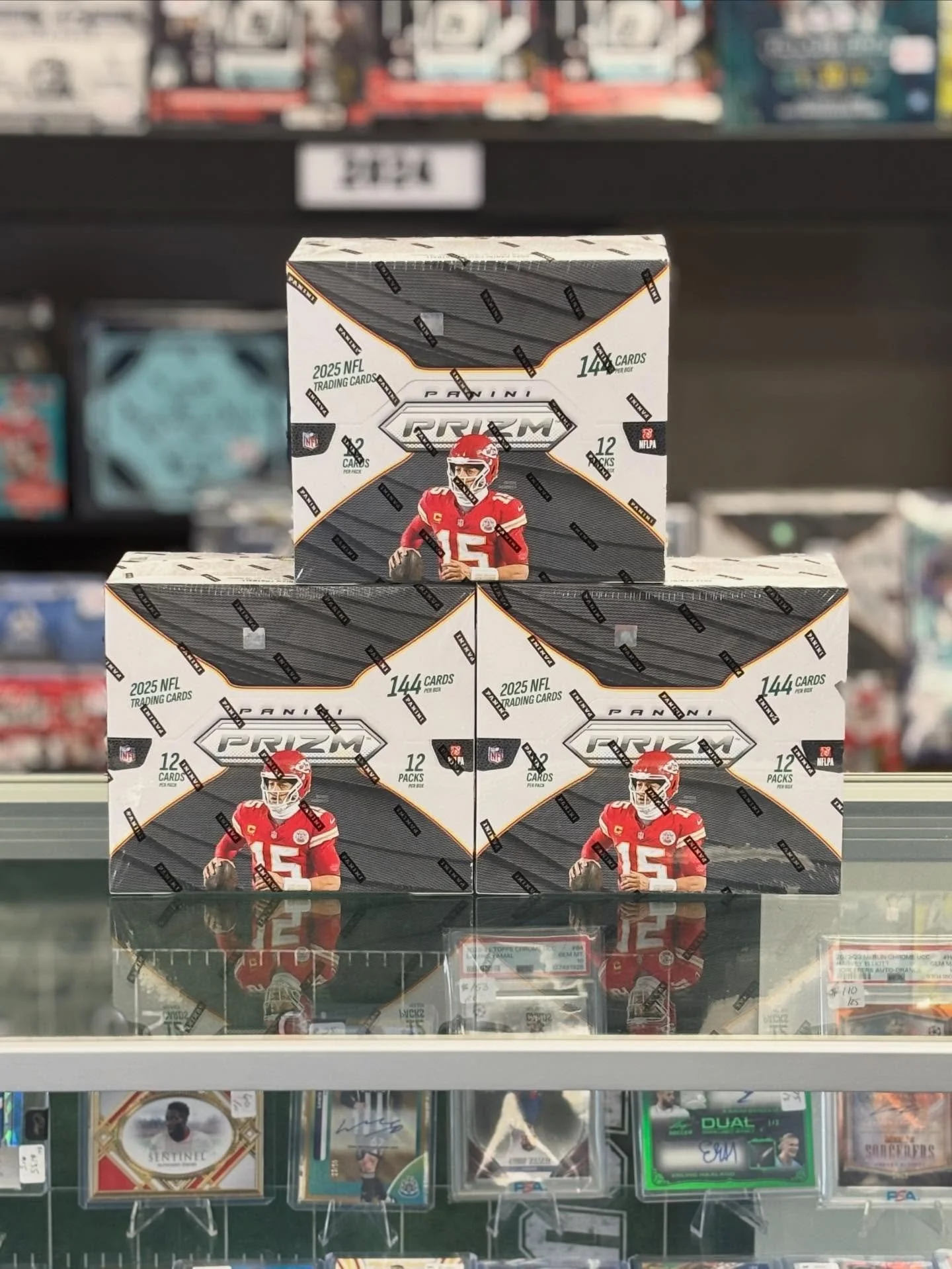 2025 Panini Prizm Hobby is now available! 

Swing by the shop to pick up a box to chase hobby favorites mangas, color blasts, and prizmania case hits!