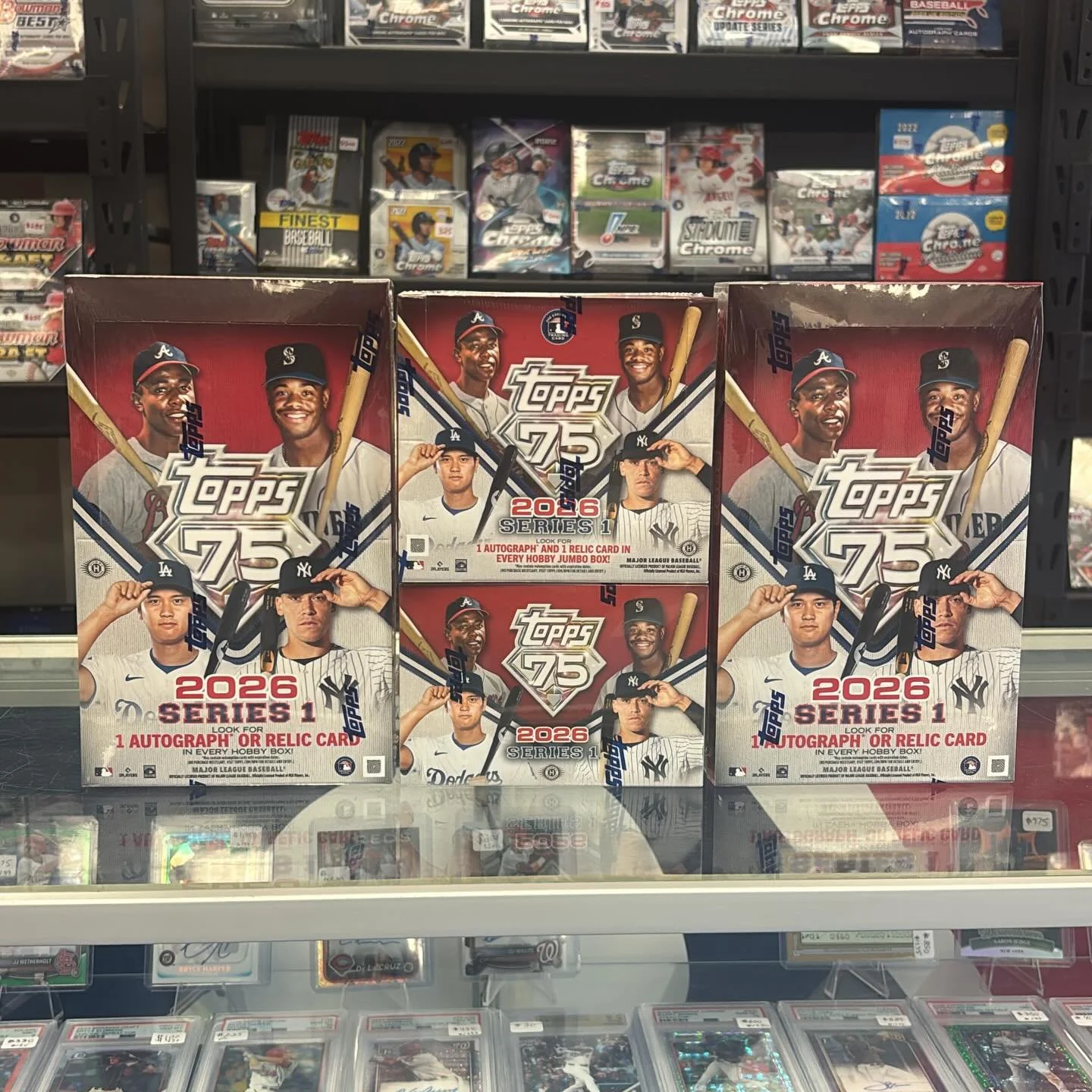 ⚾️2026 Topps Series 1 release day⚾️ 

Swing by the shop to pickup a box of @topps flagship! We have jumbo, hobby, tins, and blaster boxes available in store!