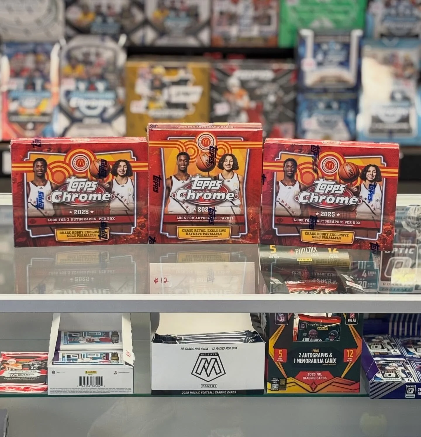 Looking for some selection Sunday rips?! 

Swing by the shop to pickup a box of the new 2025 Topps Chrome McDonald&rsquo;s All American!