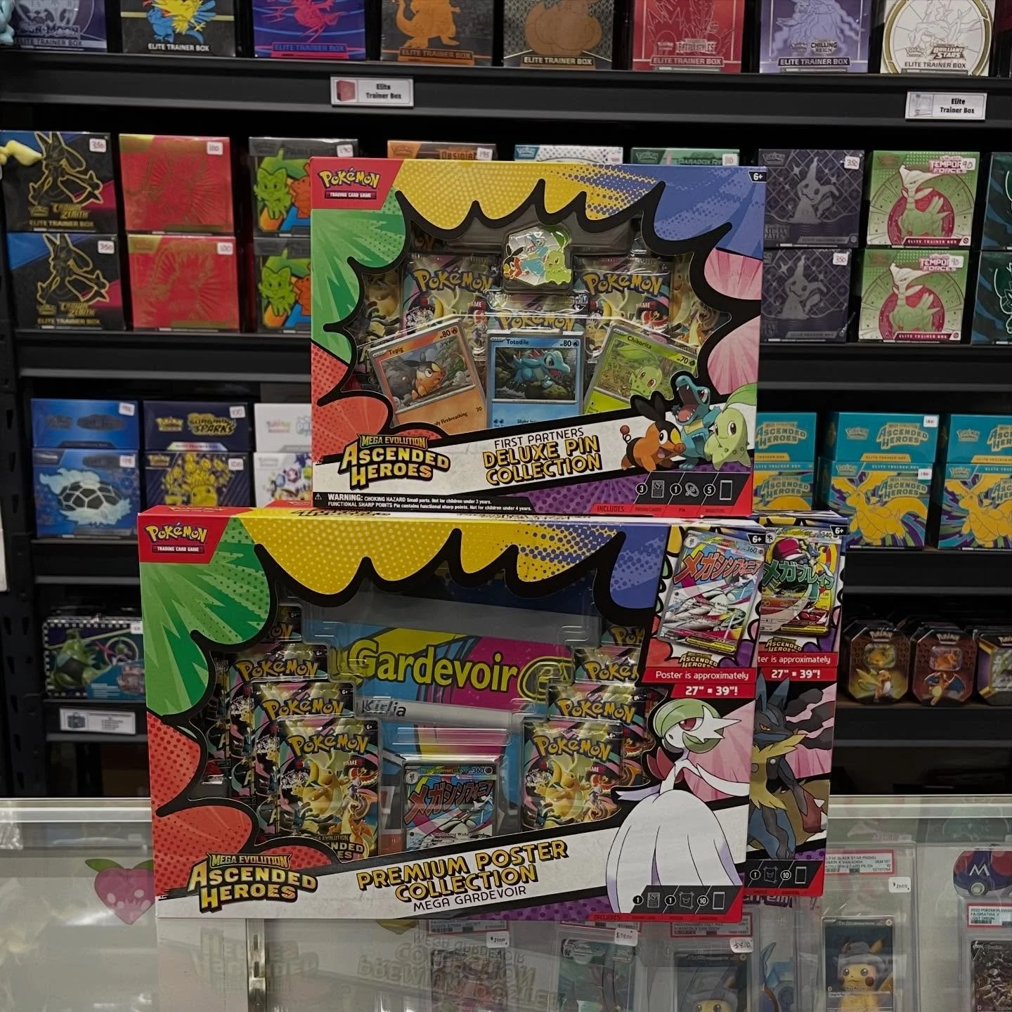 NEW RELEASES: We just got in Ascended Heroes Poster Collections, Pin Collections, AND First Partner Illustration Collections. Who&rsquo;s gonna be the first to complete the page of the nine starters? 

We also restocked on Star Wars Smugglers Outpost