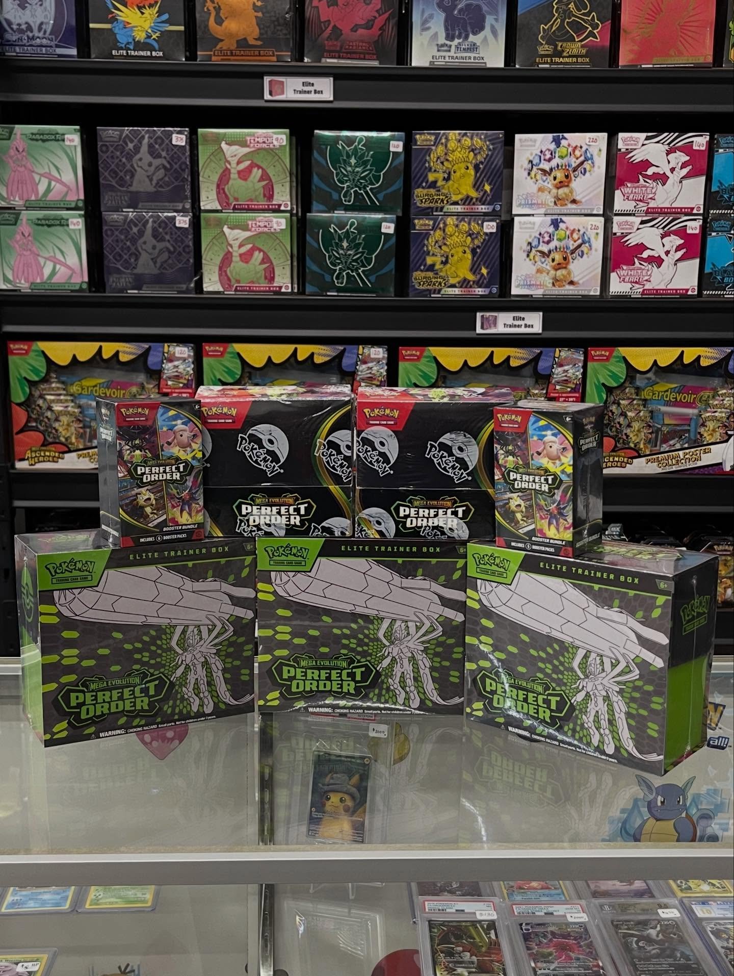 NEW RELEASE! Perfect Order is officially for sale for prerelease at The Fantastic Store! We have booster boxes, ETB&rsquo;s, and Booster Bundles! 

We also just got Ninja Spinner Japanese booster boxes in! 

Give us a visit and see what you can pull 