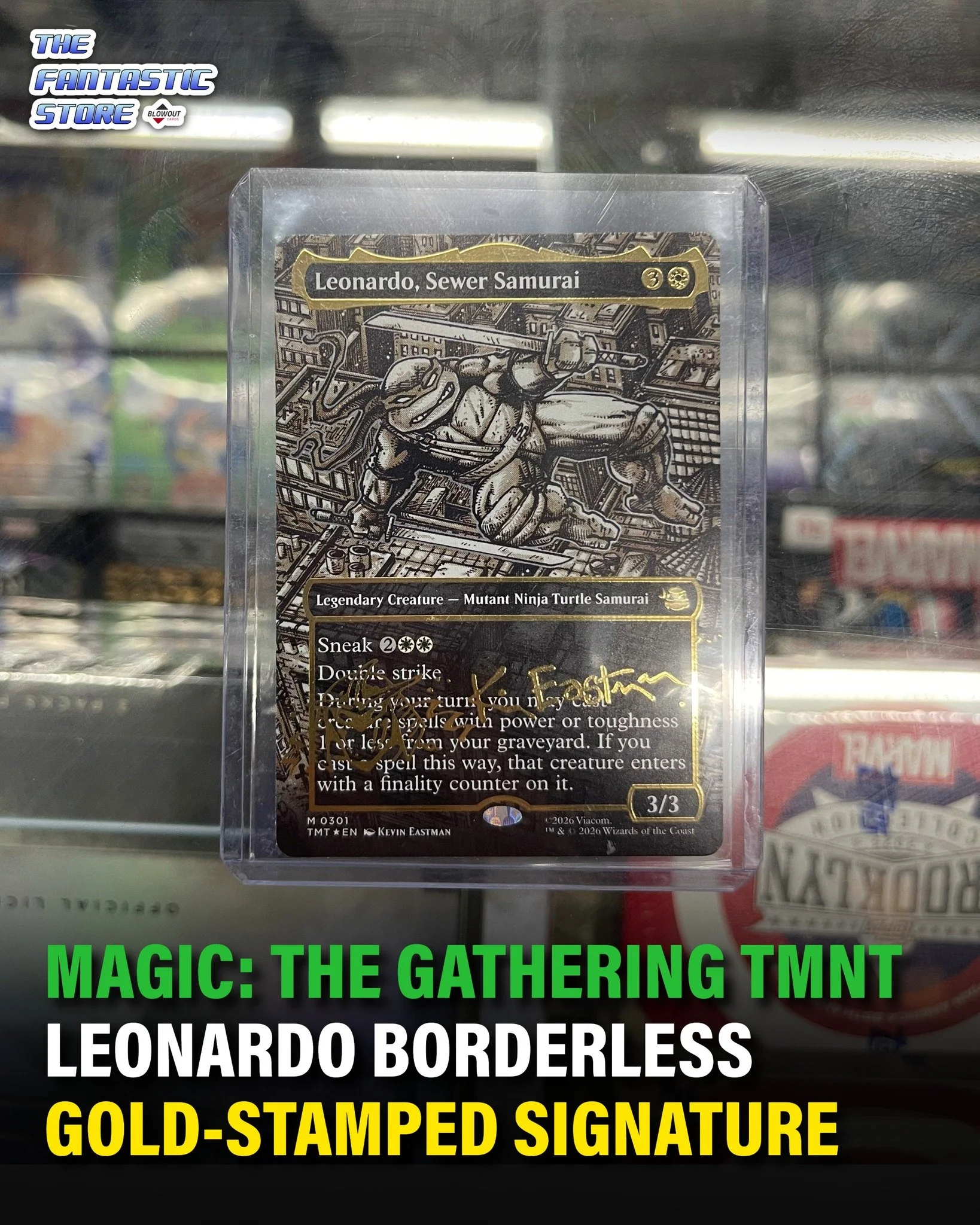 Coleman and Miranda stopped by and pulled this Leonardo Borderless Gold-Stamped Signature from Magic: The Gathering TMNT!! 

Thank you for ripping with us and congratulations on such a unique card.

#magicthegathering #mtg #tmnt #mtgtmnt #mtgpulls #t