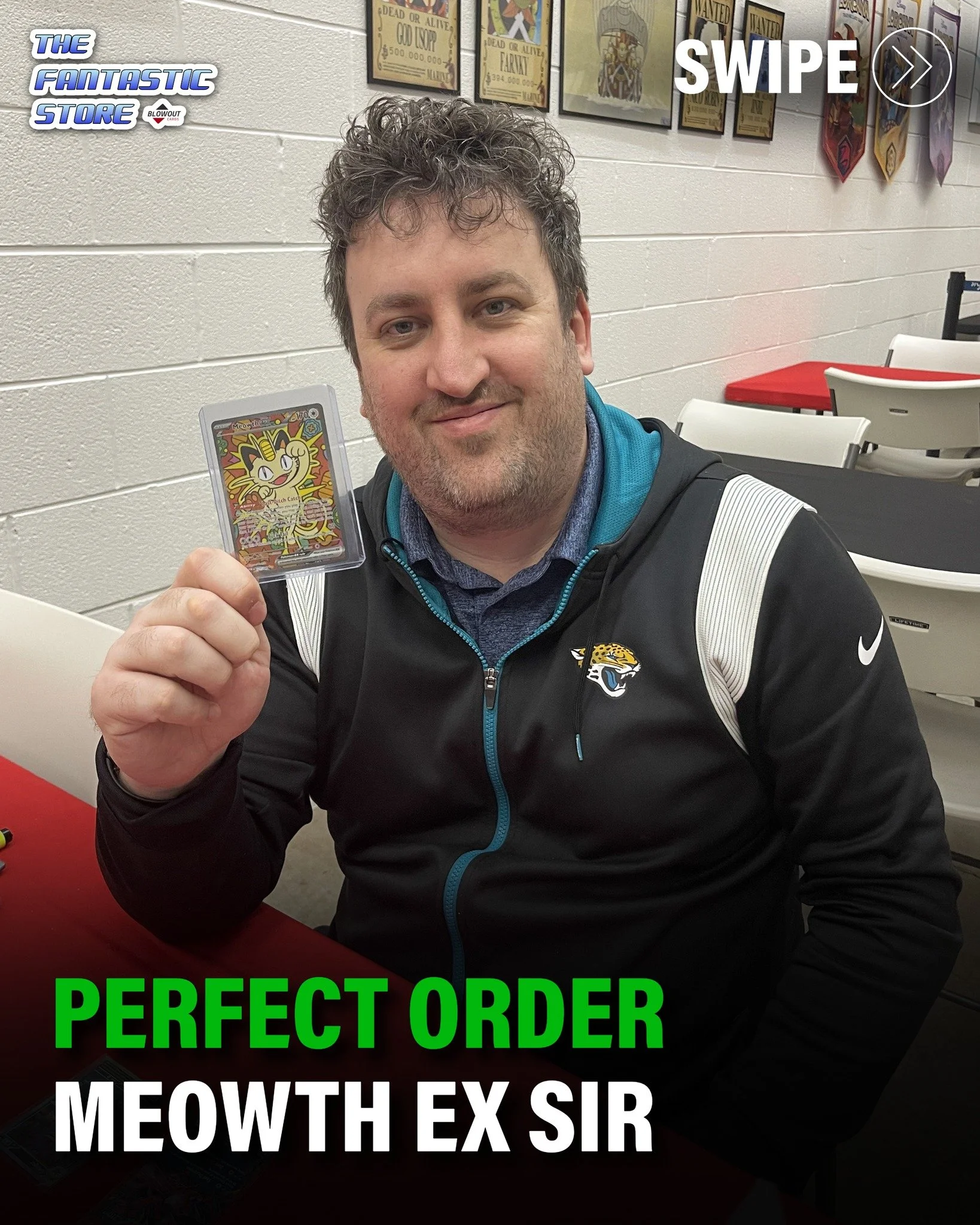 Check out Doug showing off this Meowth SIR from Perfect Order. A fan-favorite Pokemon with a bright artwork is a welcome surprise! Congratulations, and thank you for ripping with us, Doug!

#meowth #perfectorder #pokemonperfectorder #pokemon #pokemon