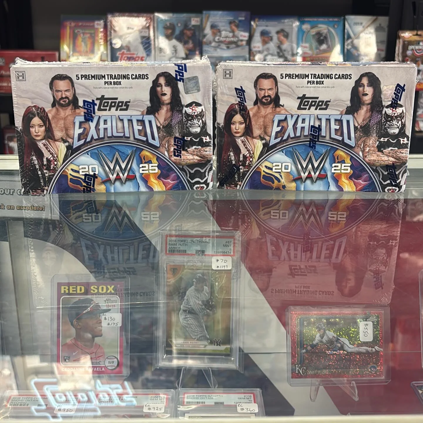 2025 Topps WWE Exalted is now available! 

Swing by the shop to pick up a box!