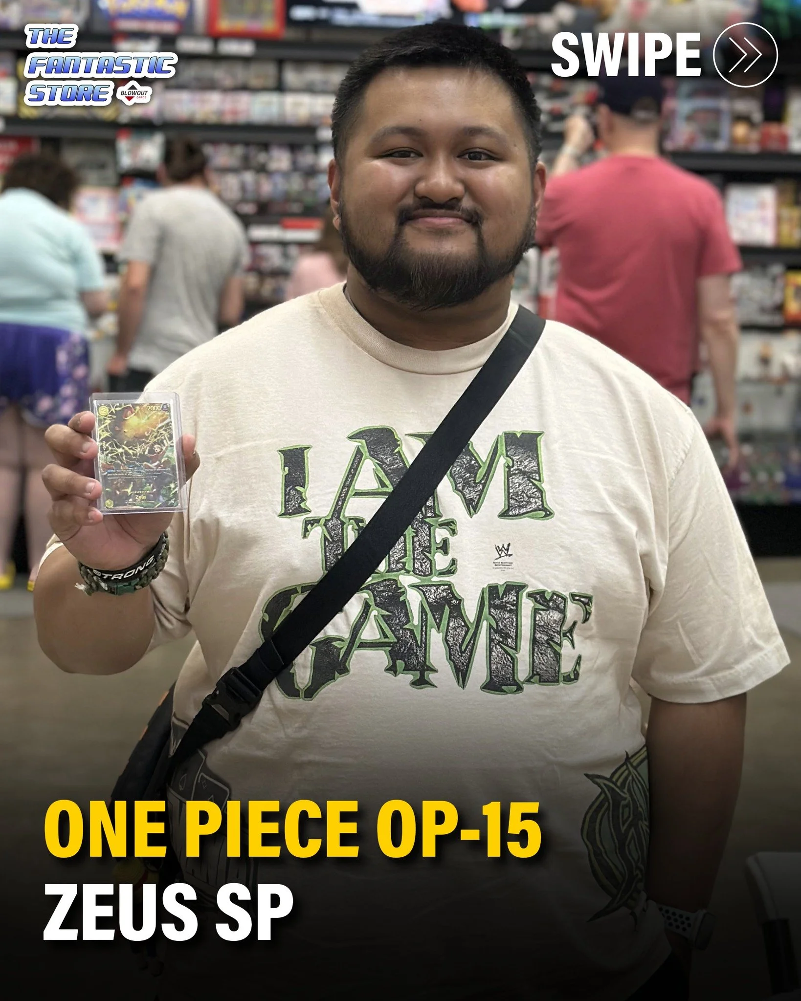 Check out Alex showing off this Zeus SP he pulled with us in-store out of a booster box of OP15. Congratulations on pulling your first SP card, and thank you for sharing the experience with our team!

#onepiece #onepiecetcg #onepiececardgame #onepiec