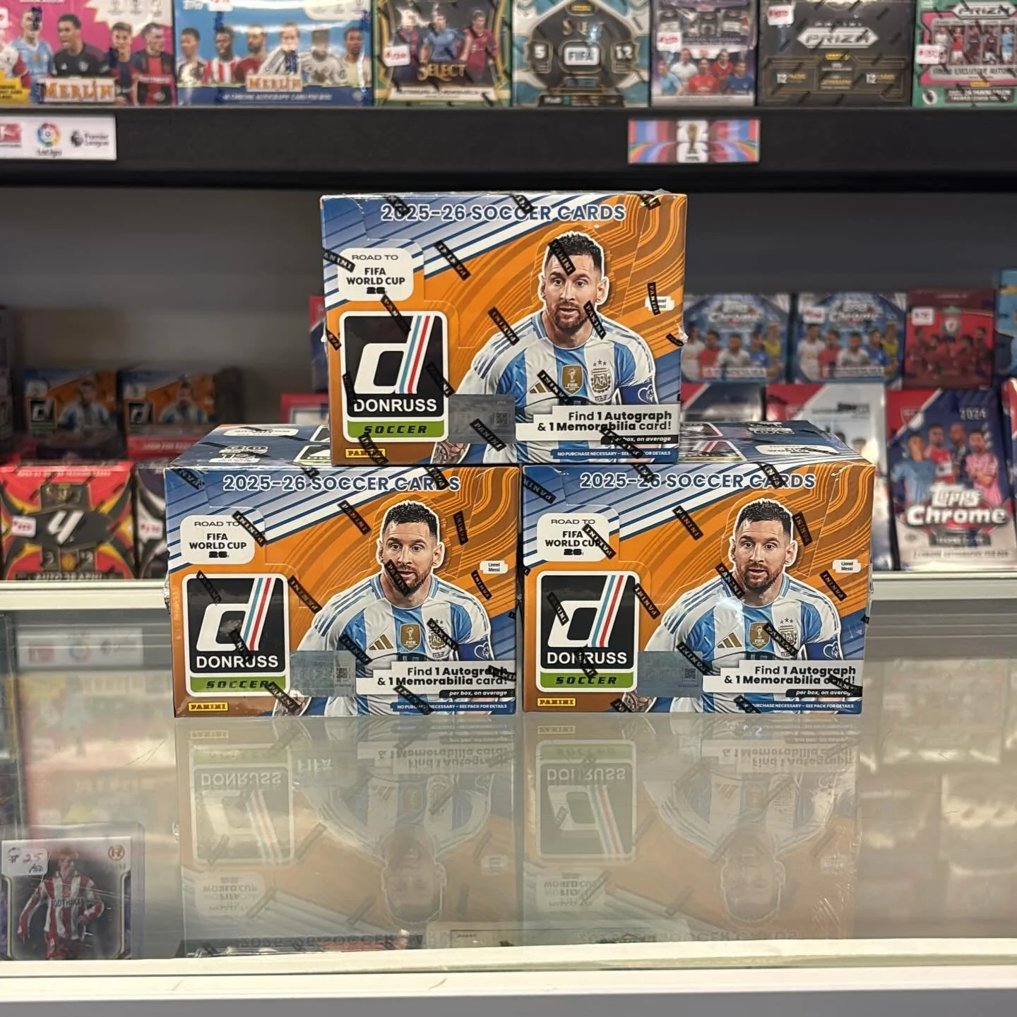 Who&rsquo;s ready for the World Cup?? 

Swing by the shop to pick up a box of the new 2025-26 Panini Donruss Soccer hobby box!