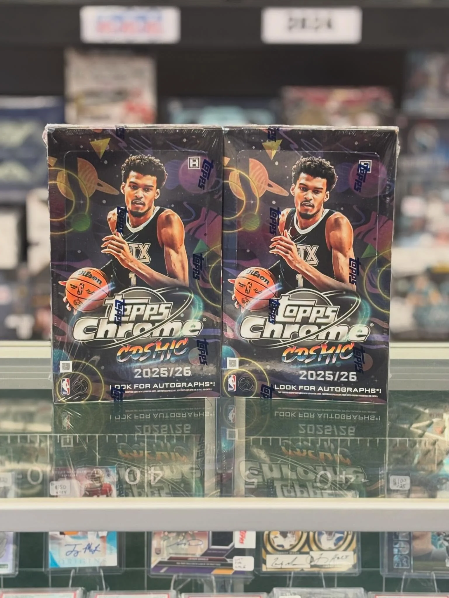 2025/26 Topps Chrome Cosmic Basketball &amp; 2026 Topps Chrome Black Baseball release day! 

Swing by the shop to pick up a box today!