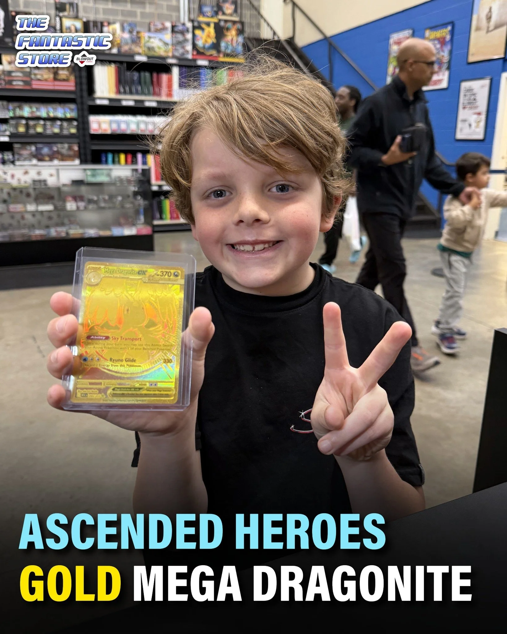 ✌ Check out Colt's recent in-store pull with us!! Gold Dragonite EX Hyper Rare out of Ascended Heroes! Thank you for ripping with us, and congratulations on the hit!

#dragonite #ascendedheroes #pokemon #pokemontcg #pokemonpulls #pokemoncards #congra