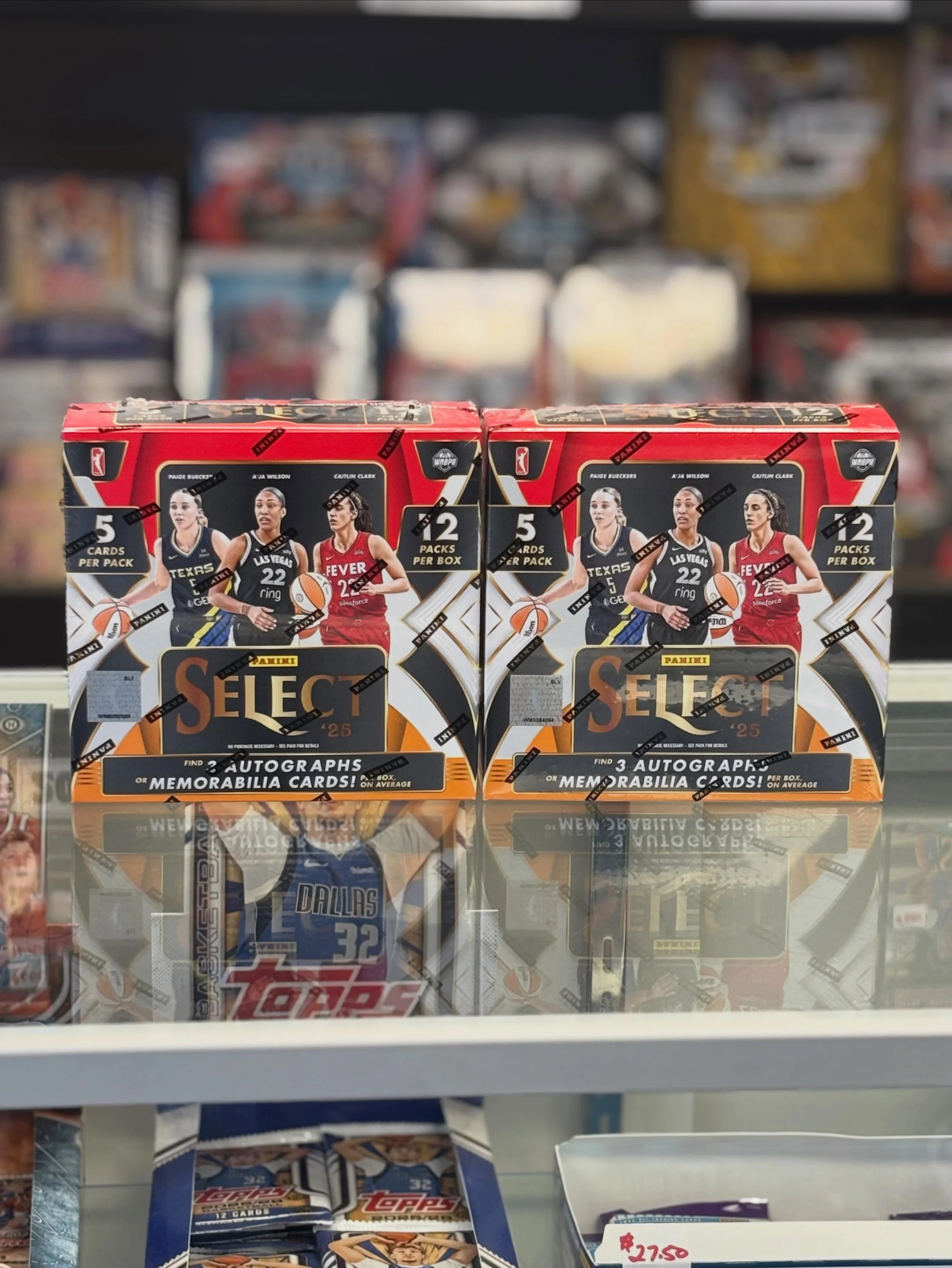 🏀 2025 Panini WNBA Select Hobby release day 🏀 

Swing by the shop for a box today!