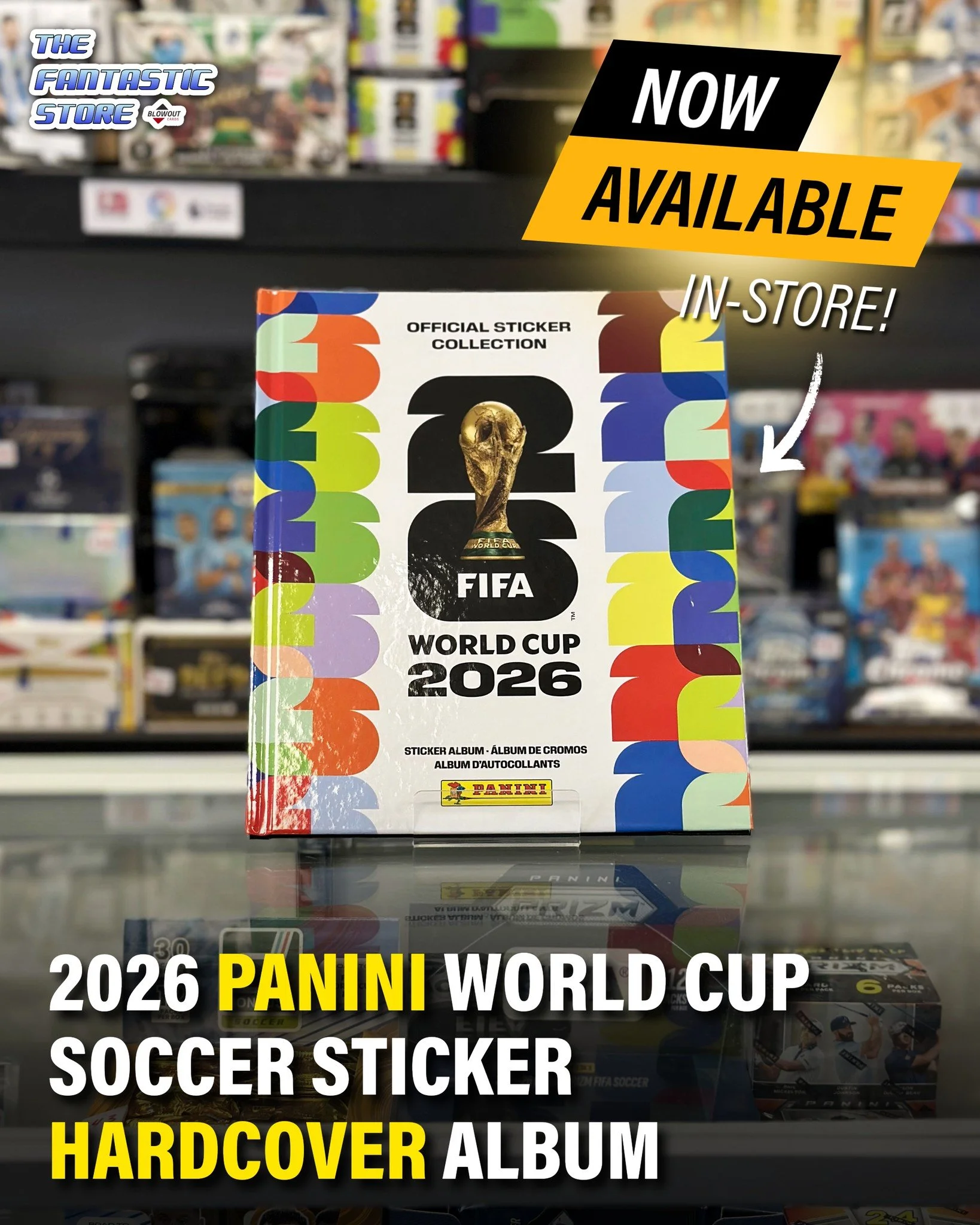 2026 Panini World Cup Soccer Sticker HARDCOVER Albums are NOW AVAILABLE at The Fantastic Store! Stop by the shop and grab yours today, while supplies last.

If you have questions about pricing or availability, please call or message us.

#thefantasti