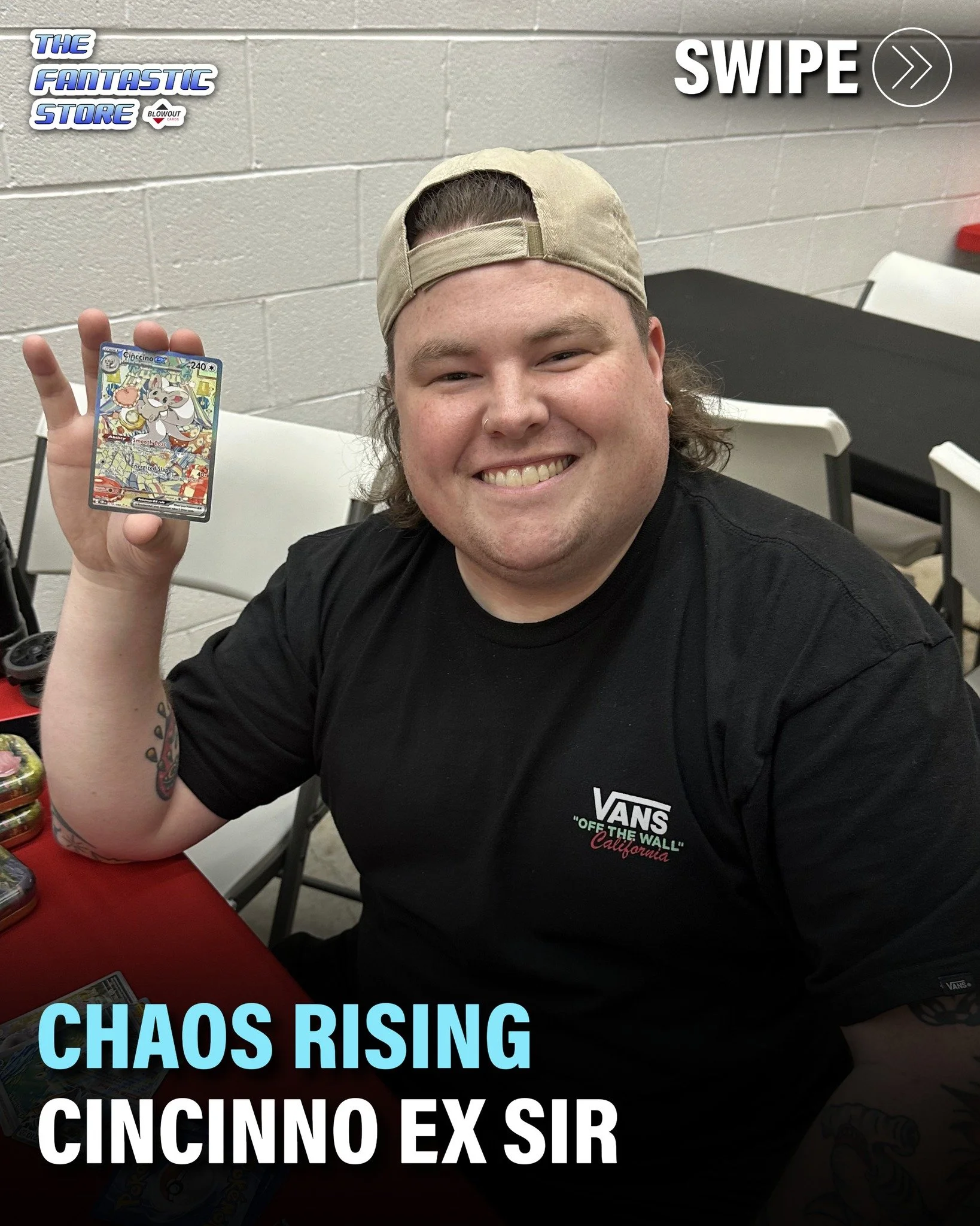 Sean from @atomictcgmi traveled from Michigan and ripped some Chaos Rising with us in-store and hit this Cincinno EX SIR. Thank you for taking the time to visit us, and congratulations on the pull.

#pokemon #pokemontcg #pokemonpulls #chaosrising #th