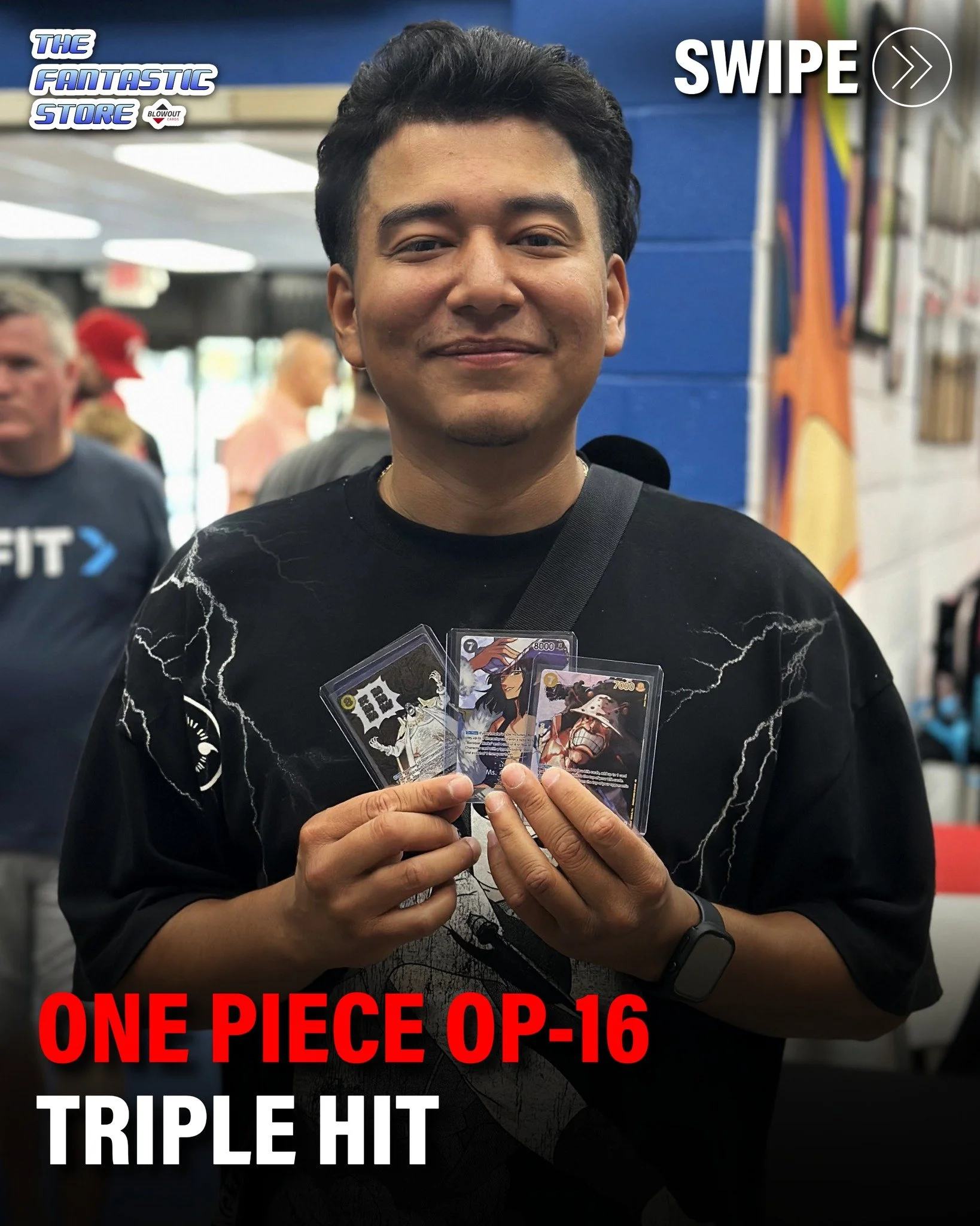 Chris and his buddies came in with the urge to rip last weekend. Box after box, they chased a manga but didn't hit it. Fortunately, these three hits definitely made up for it!

Ms. All Sunday SP, Bartholomew Kuma SP, and the Zehahahahaha! Alt Art! Co