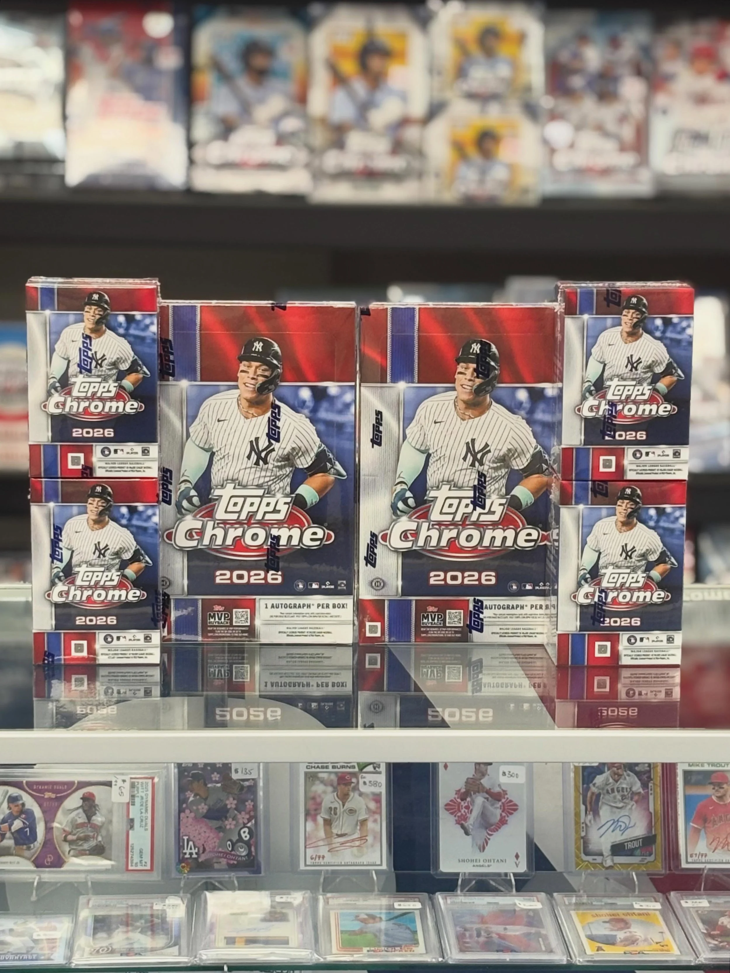 ⚾️2026 Topps Chrome Baseball Release Day⚾️ 

One of the biggest releases of the year is finally here! Swing by the shop today to pick up a box and chase hits including Ultraviolet, Hobby Masters, Helix, World Series at Night, and many more!