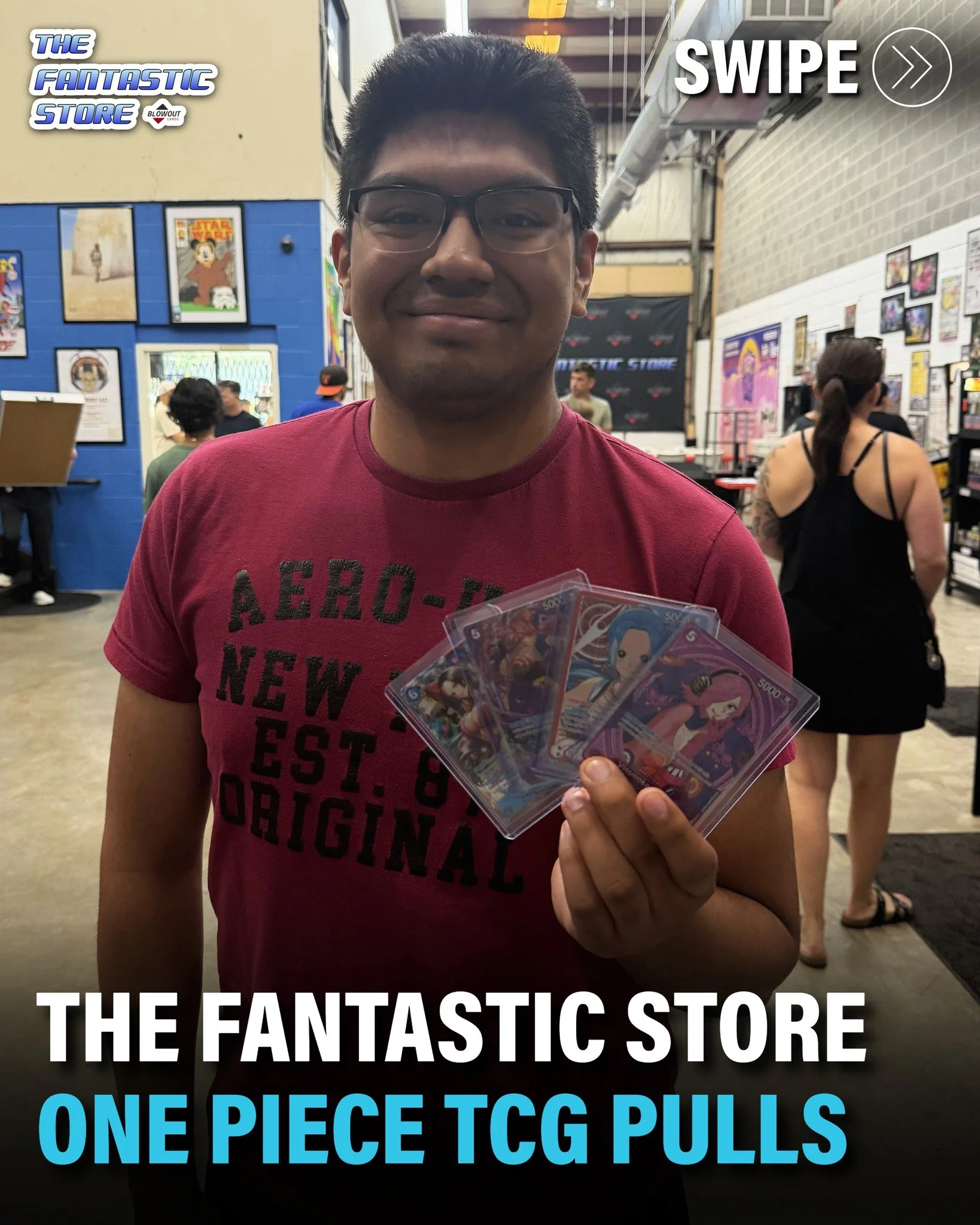 Just sharing some community One Piece pulls that we needed to show off from the last few weeks. Thank you to everyone for ripping with us! Congratulations on your pulls, and good luck on your next rips. 😉

#thefantasticstore #onepiece #onepiecetcg #