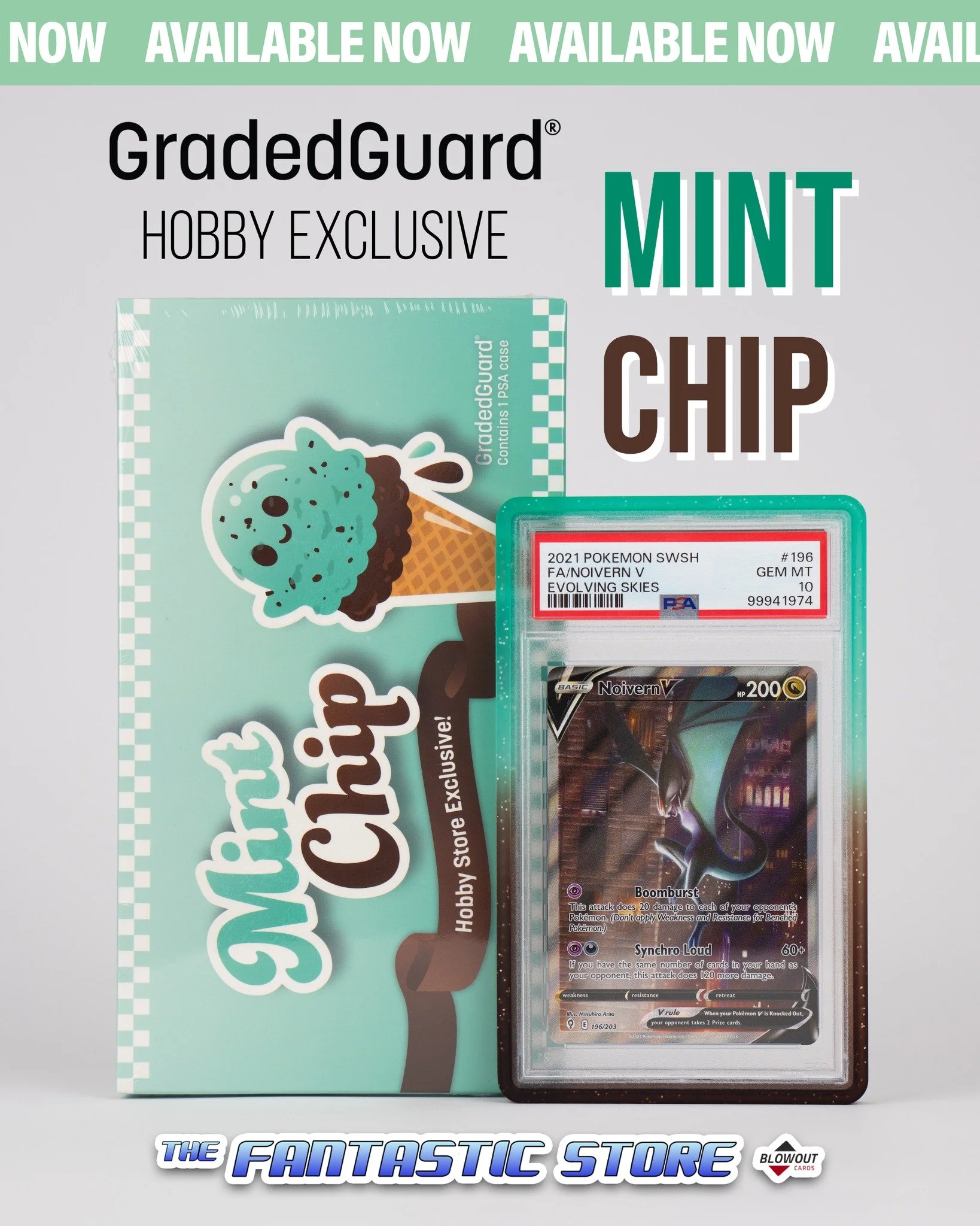 🍦 Hobby Store Exclusive MINT CHIP GradedGuards will be AVAILABLE at The Fantastic Store beginning at 11:00 AM, when we open! Stop by and grab yours, while supplies last. 

#GradedGuard #thefantasticstore