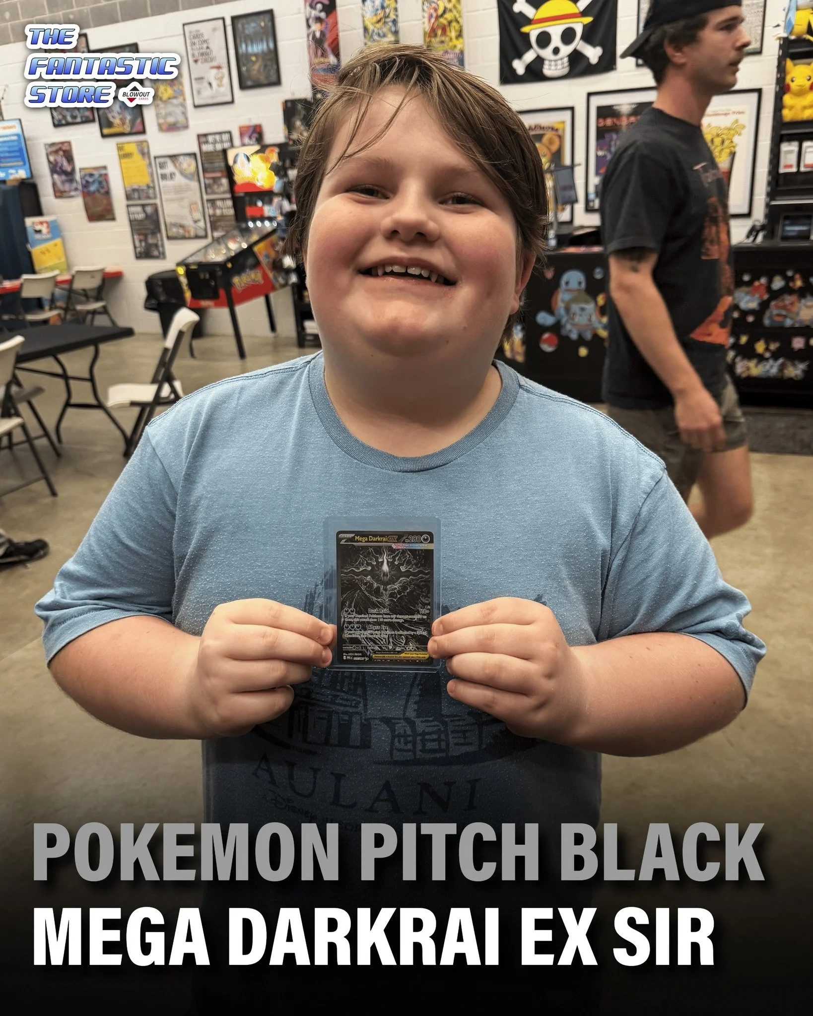 Asher, a local legend, was ripping a box of Pitch Black and hit one of his chases: the Mega Darkrai EX Special Illustration Rare! Thank you for always bringing good vibes to our store and congratulations, Asher!

#asher #legend #thefantasticstore #po