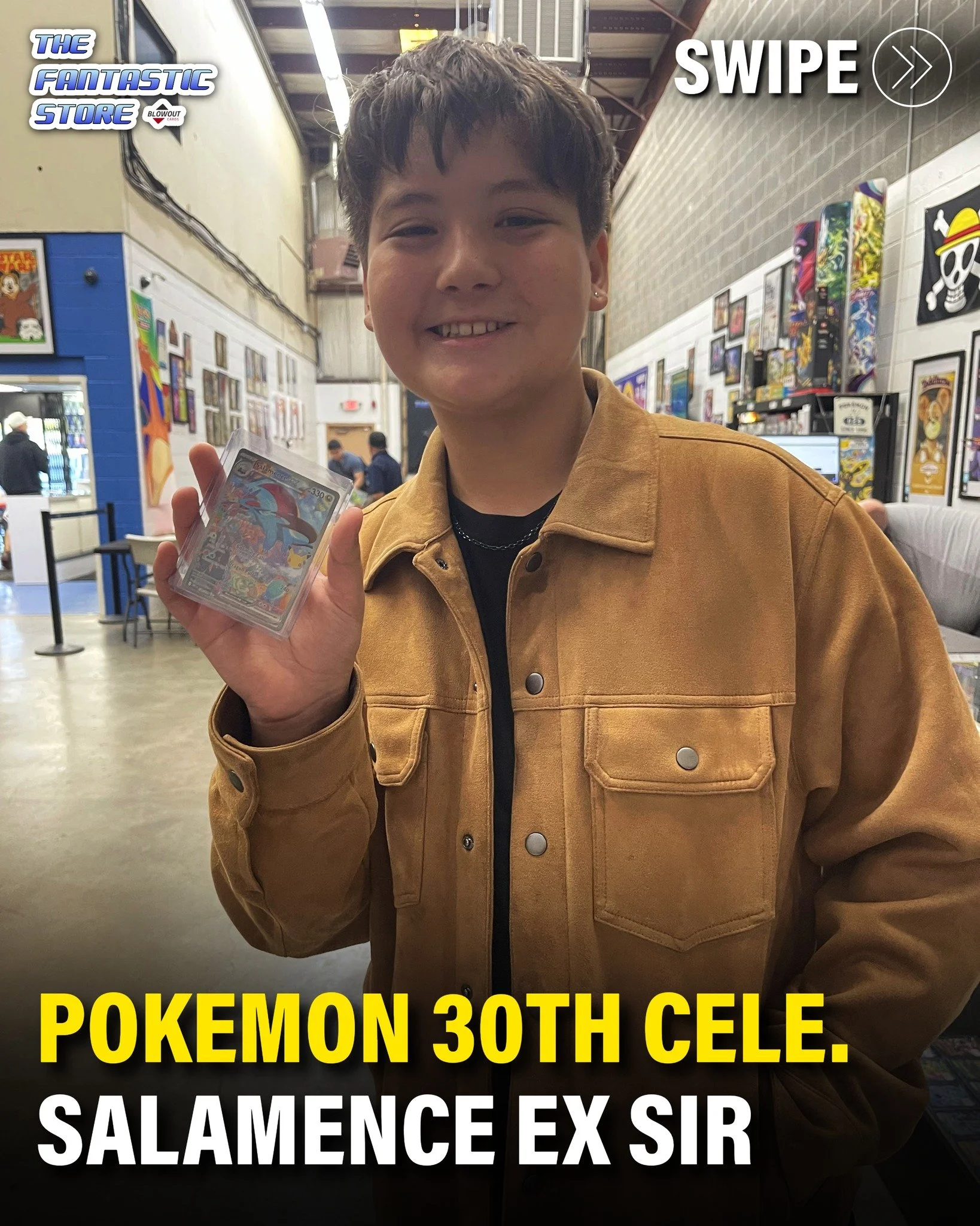 There's always room for more Pokemon 30th pulls in our feed. Alex casually hit this Salamence EX Special Illustration Rare so we had to post it. Thanks for stopping by, and congratulations on the dragon!

#thefantasticstore #pokemon #pokemoncards #po