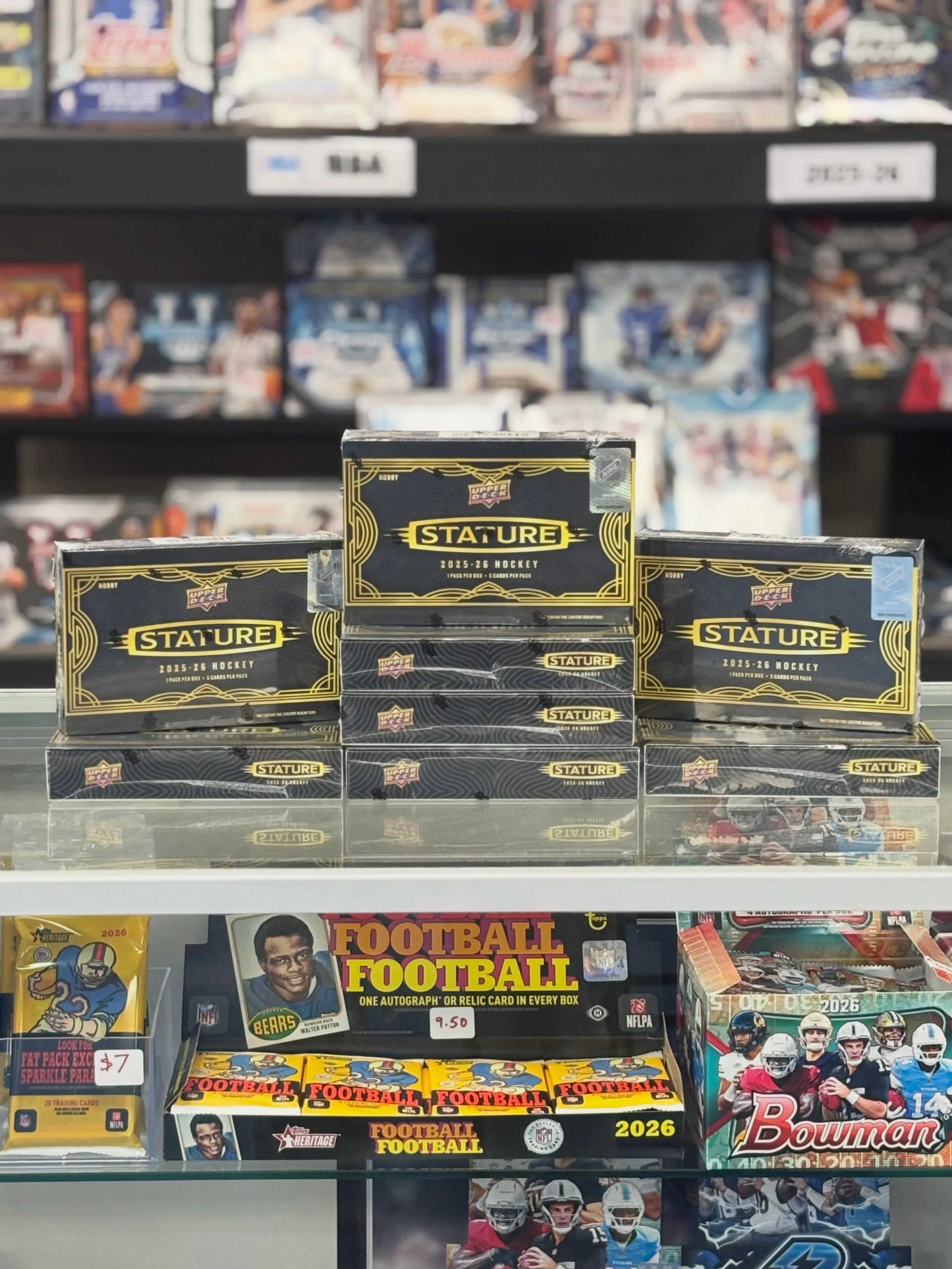 🏒 2025-26 Upper Deck Stature available now! 🏒 

Swing by the shop to pick up a box today!