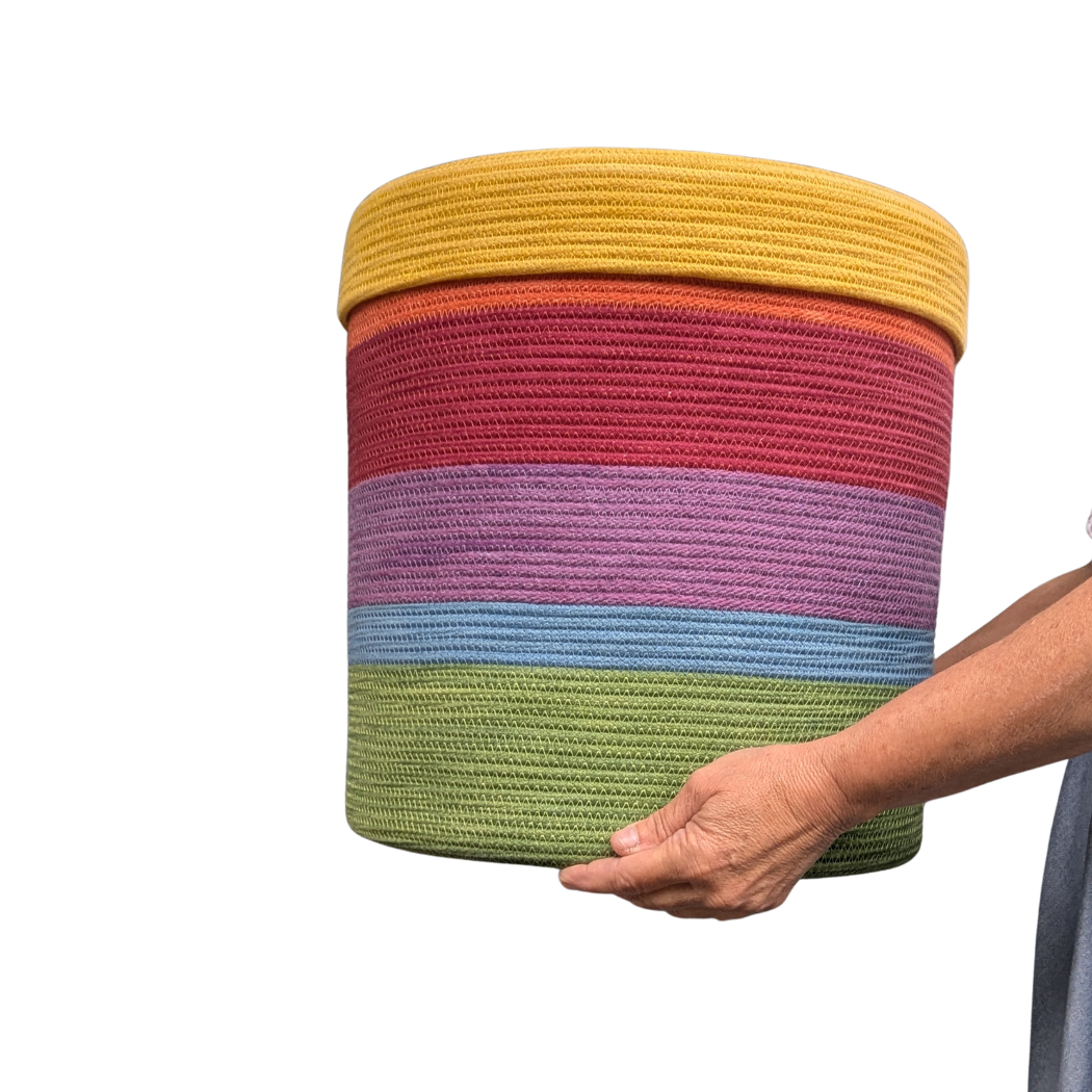 Multicolored Blanket Basket