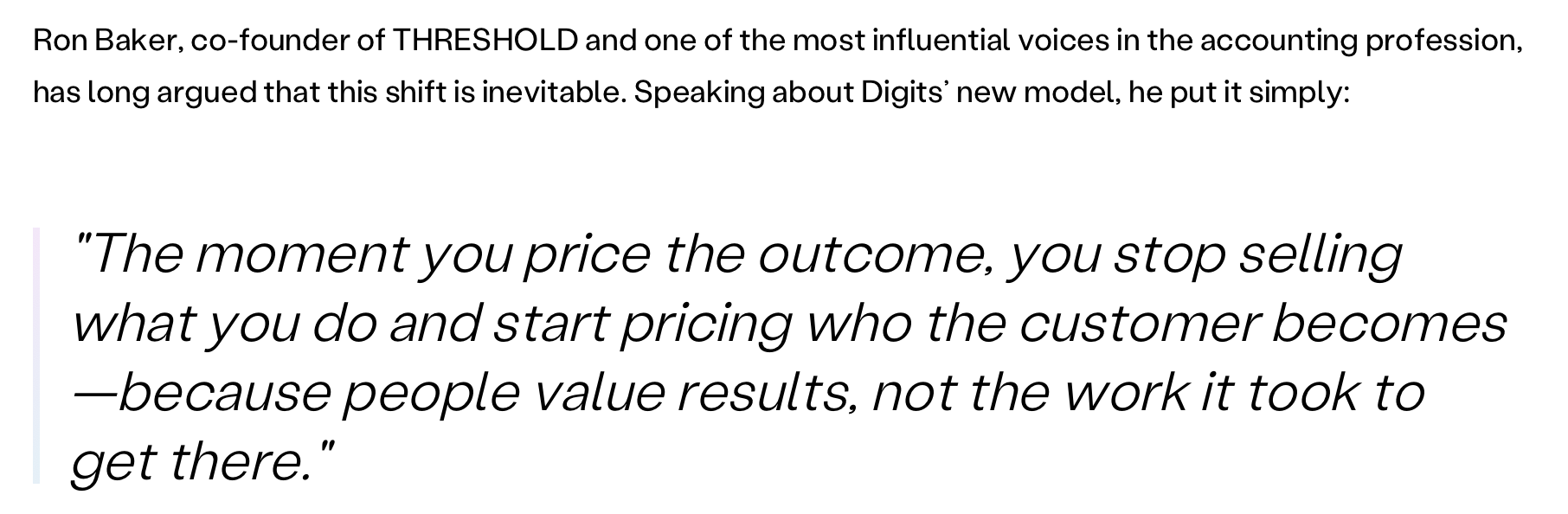 Ron Baker Quoted in Digits Post