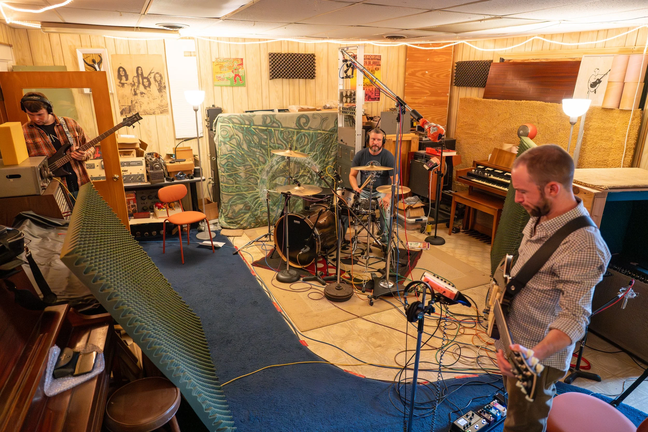 Winston-Salem, NC, Dec. 6, 2025 – Jordan, Brown and Marx play during a recording take.