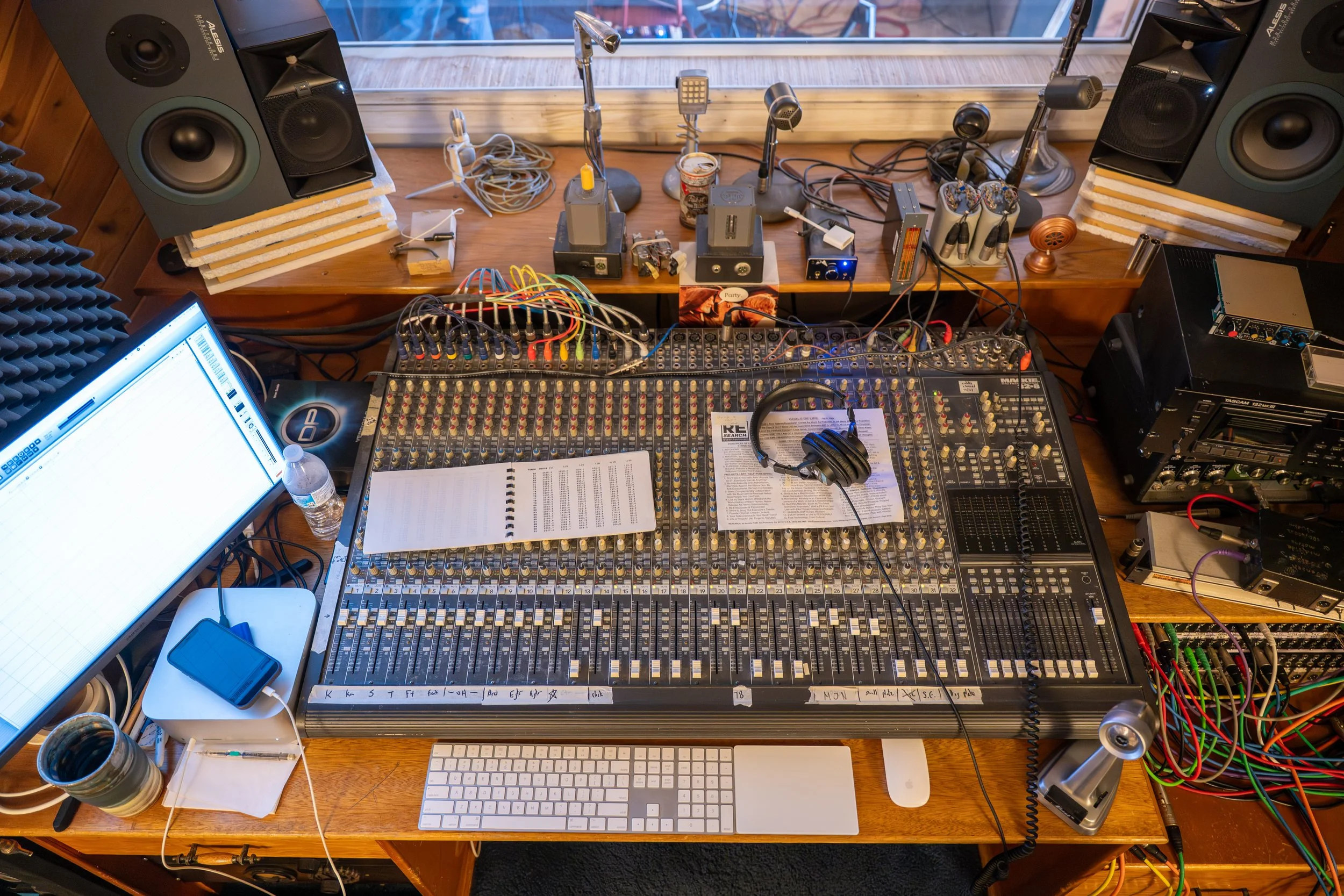 Winston-Salem, NC, Dec. 6, 2025 – Shot of Williams eclectic recording gear.
