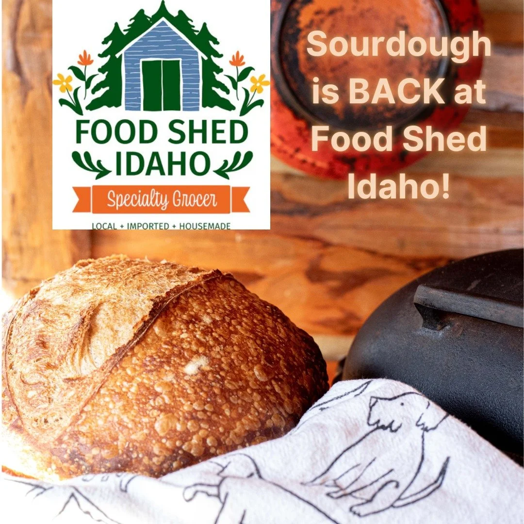 Sourdough is BACK @foodshedidaho! Now you can pick up your bread on Friday afternoons right there in Victor or in Driggs @maisondriggs. You can also get it delivered on Thursdays (on either side of the pass!) through @tvfm_online. 

$12 per loaf, and