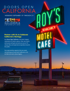 CALIFORNIA PRESERVATION FOUNDATION FUNDRAISER