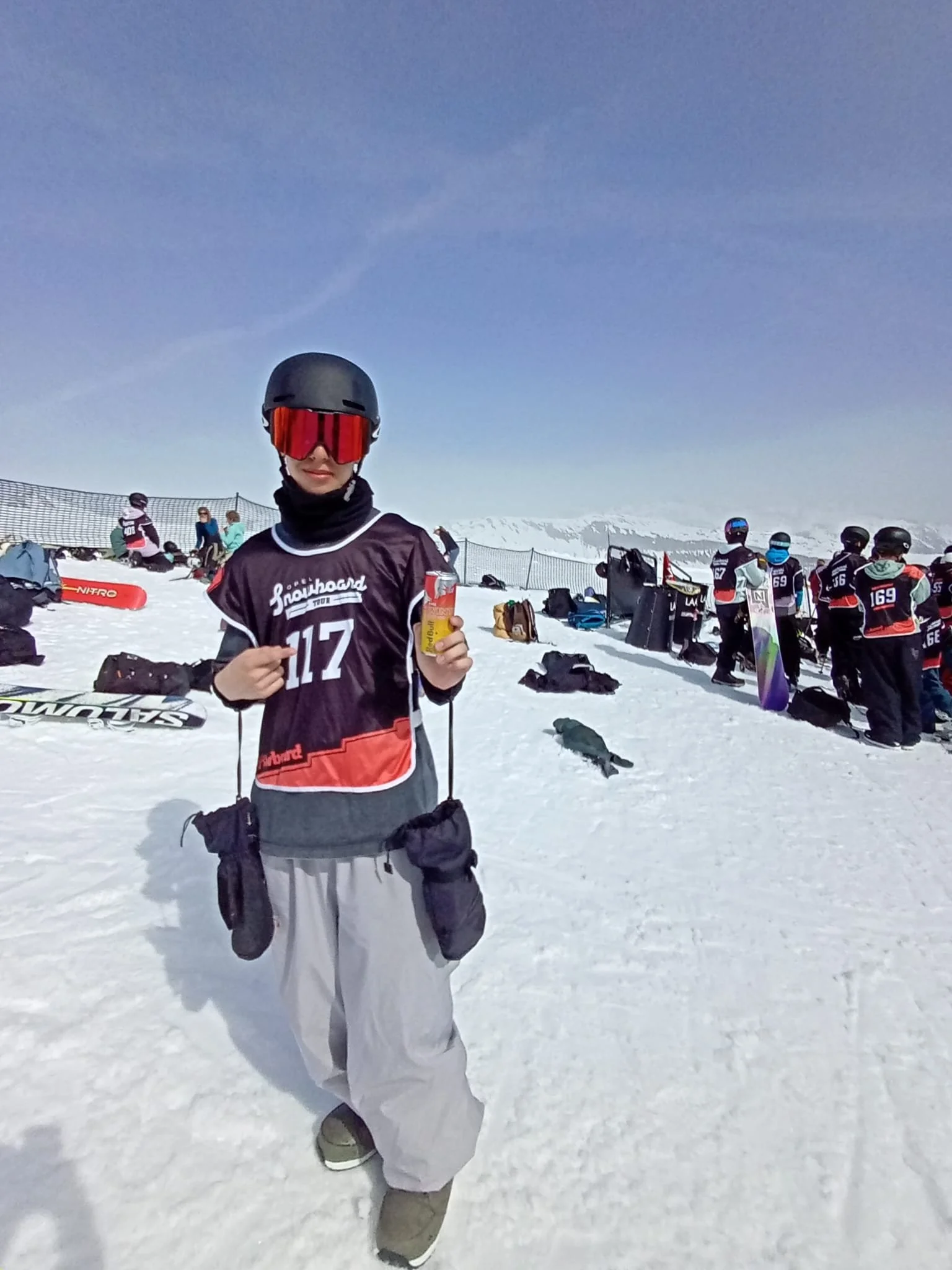 Dimitri with SnowRipper Baggy Snow Pants for Snowboarding.