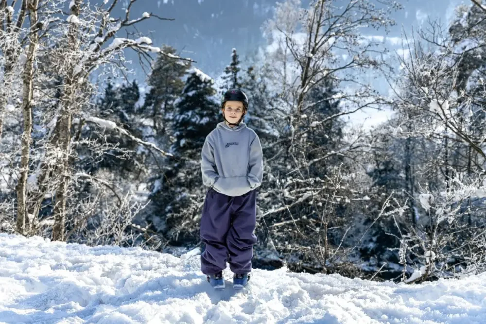 Boys Baggy Snow Pants Crown Blue.webp