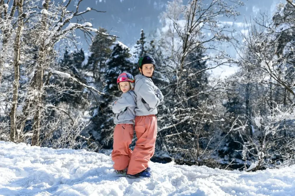 Kids Baggy Snow coral Pants.webp