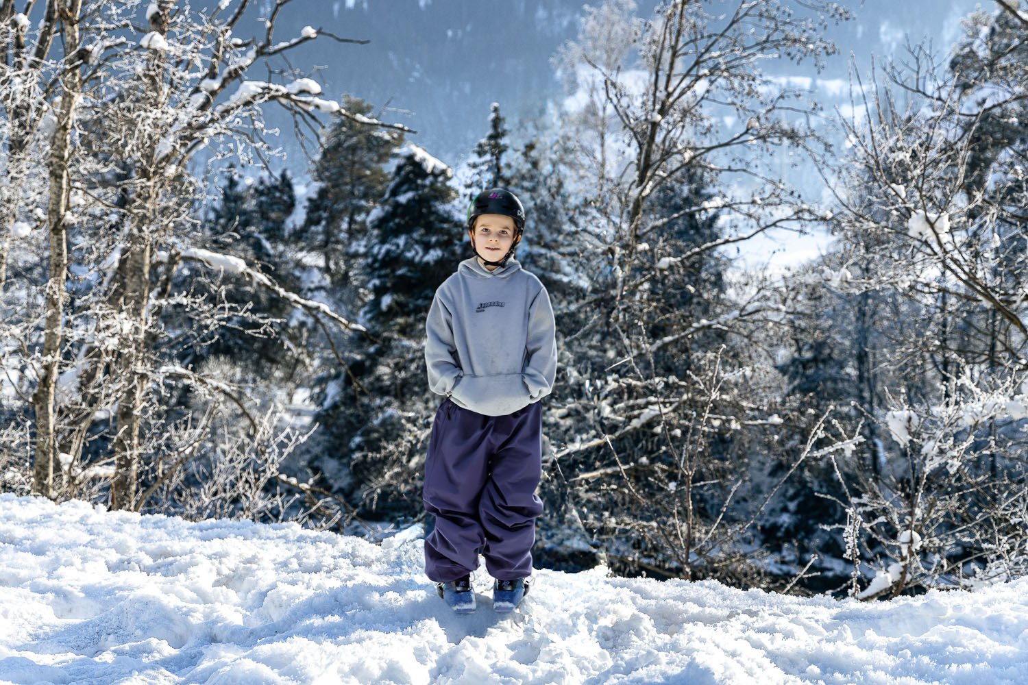 Boys Baggy Snow Pants Crown Blue.jpg