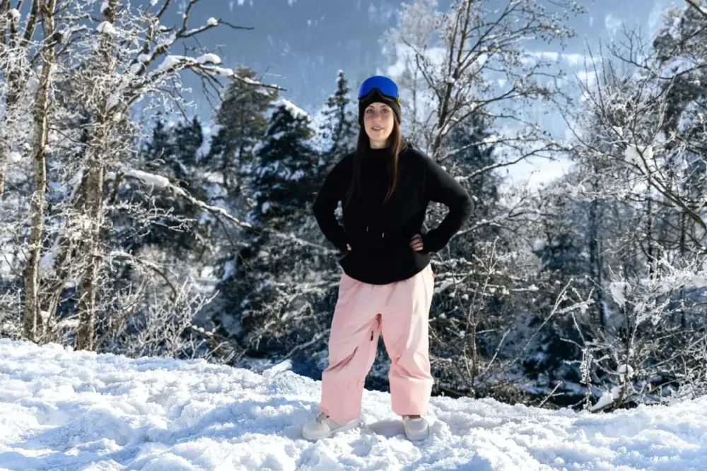 Drift Baggy Snow Pants – Pink a boo