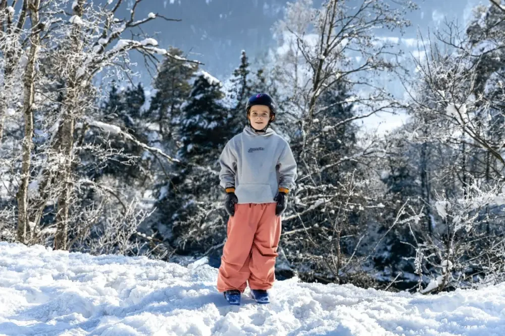 Boys Baggy Snow Pants Coral.webp