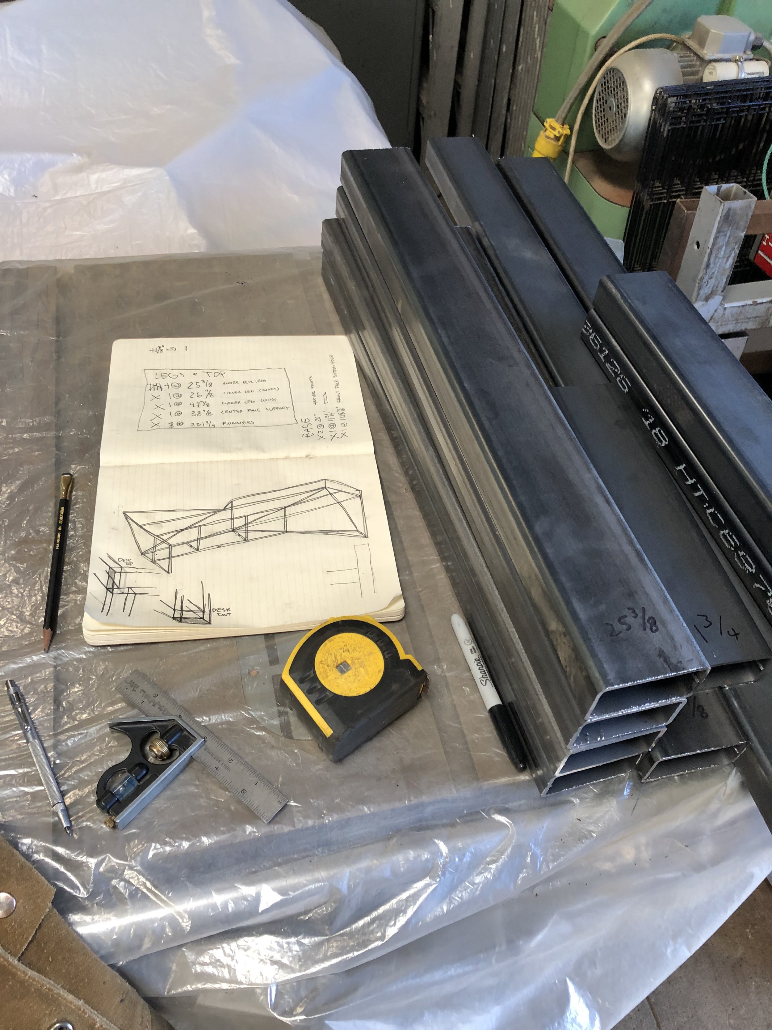 Facebook Lobby Desk - Fabrication Detail