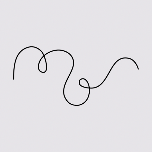 Therapy with Monica Logo. A black squiggly line on a light gray background depicting letter M and chat.