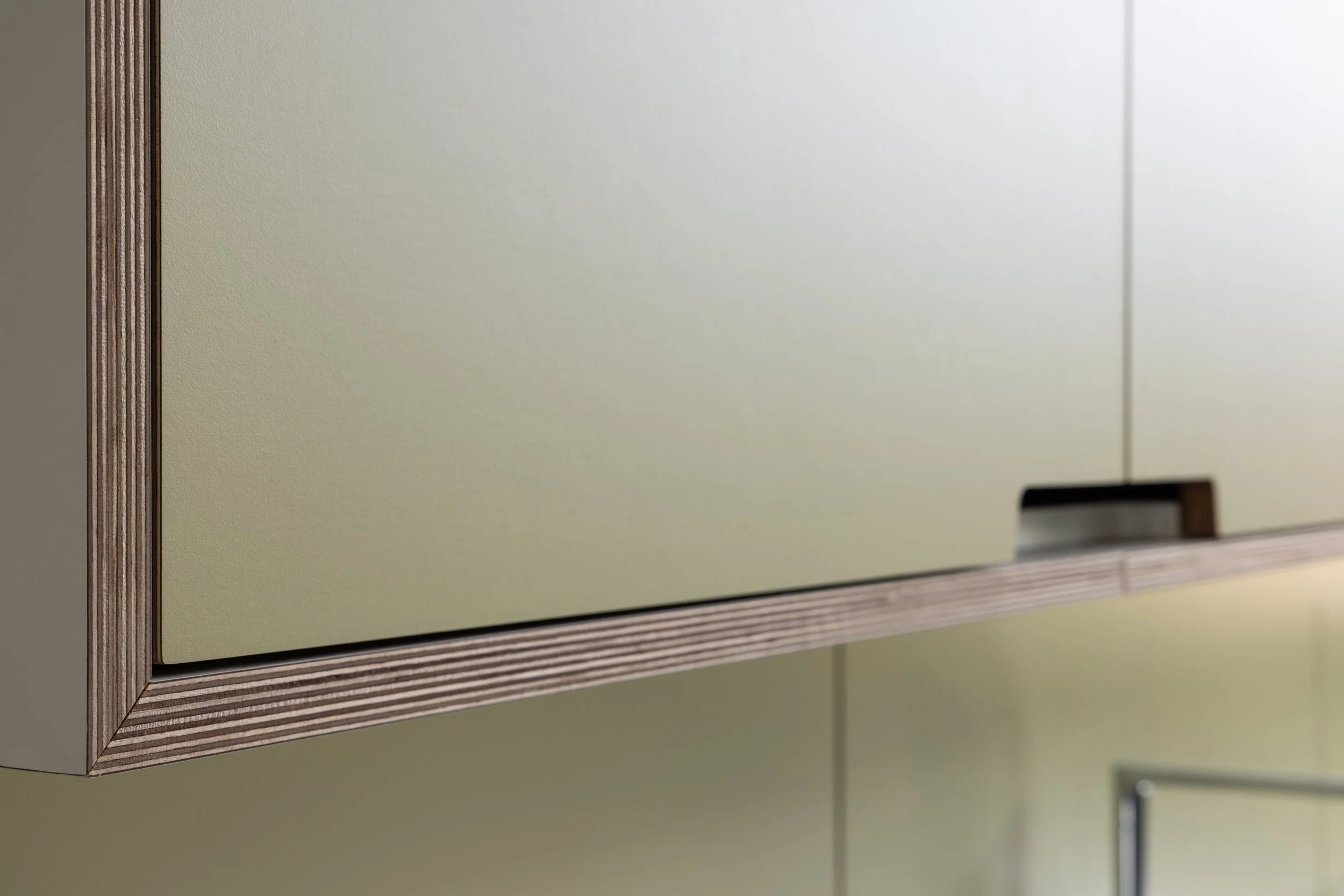 BIrch Multiply plywood edge detail cabinetry- laminted face
