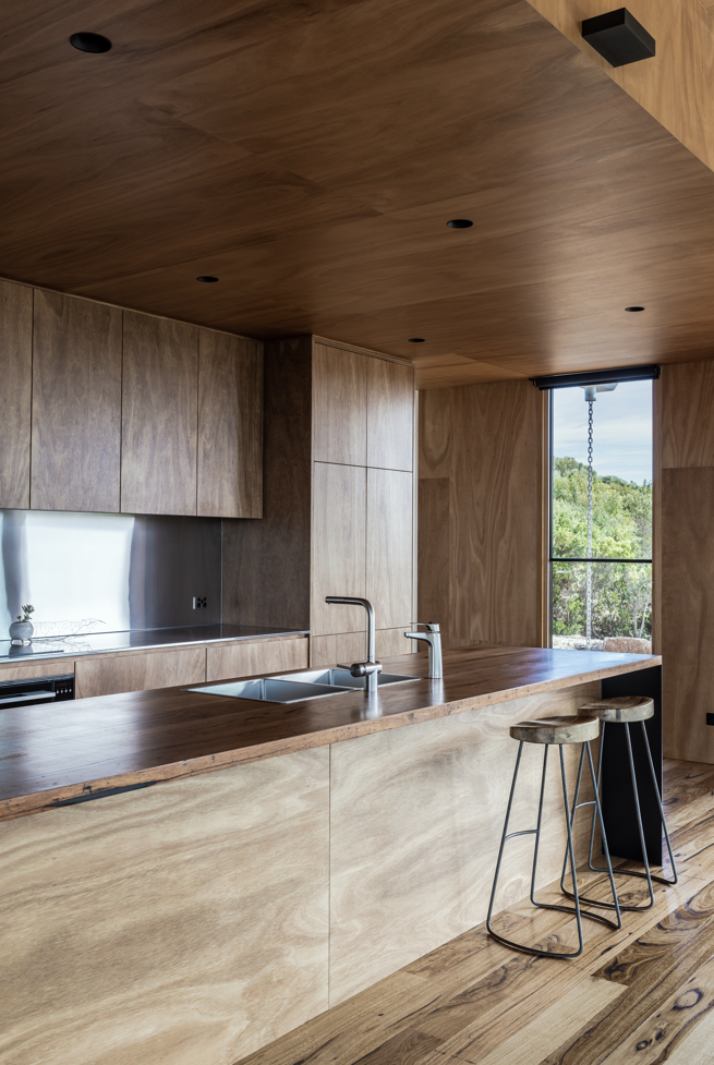 Australian hardwood timber cabinetry created with ArmourCab® joinery panels