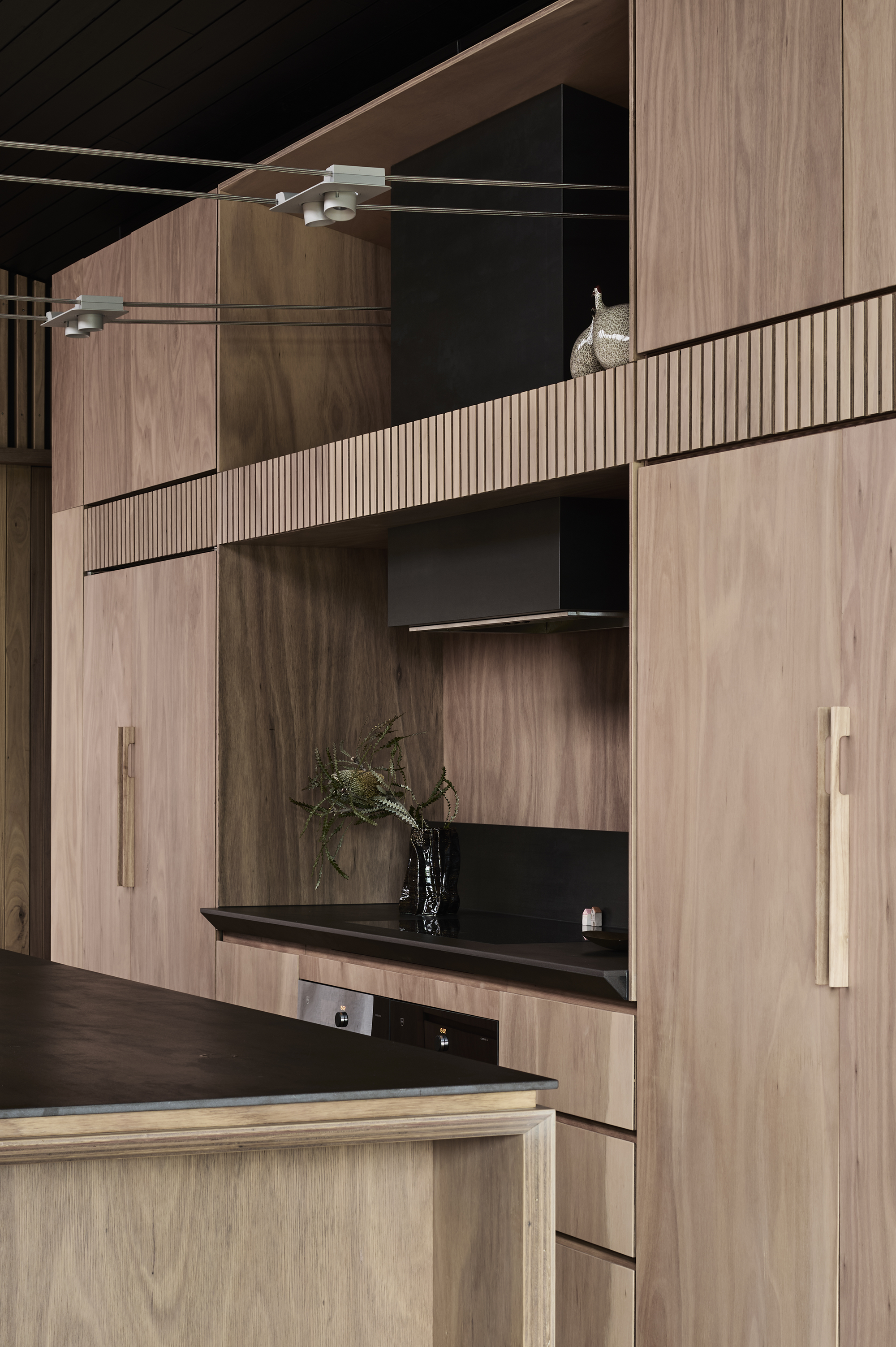 Contemporary residential kitchen featuring ArmourCab® Australian hardwood timber cabinetry