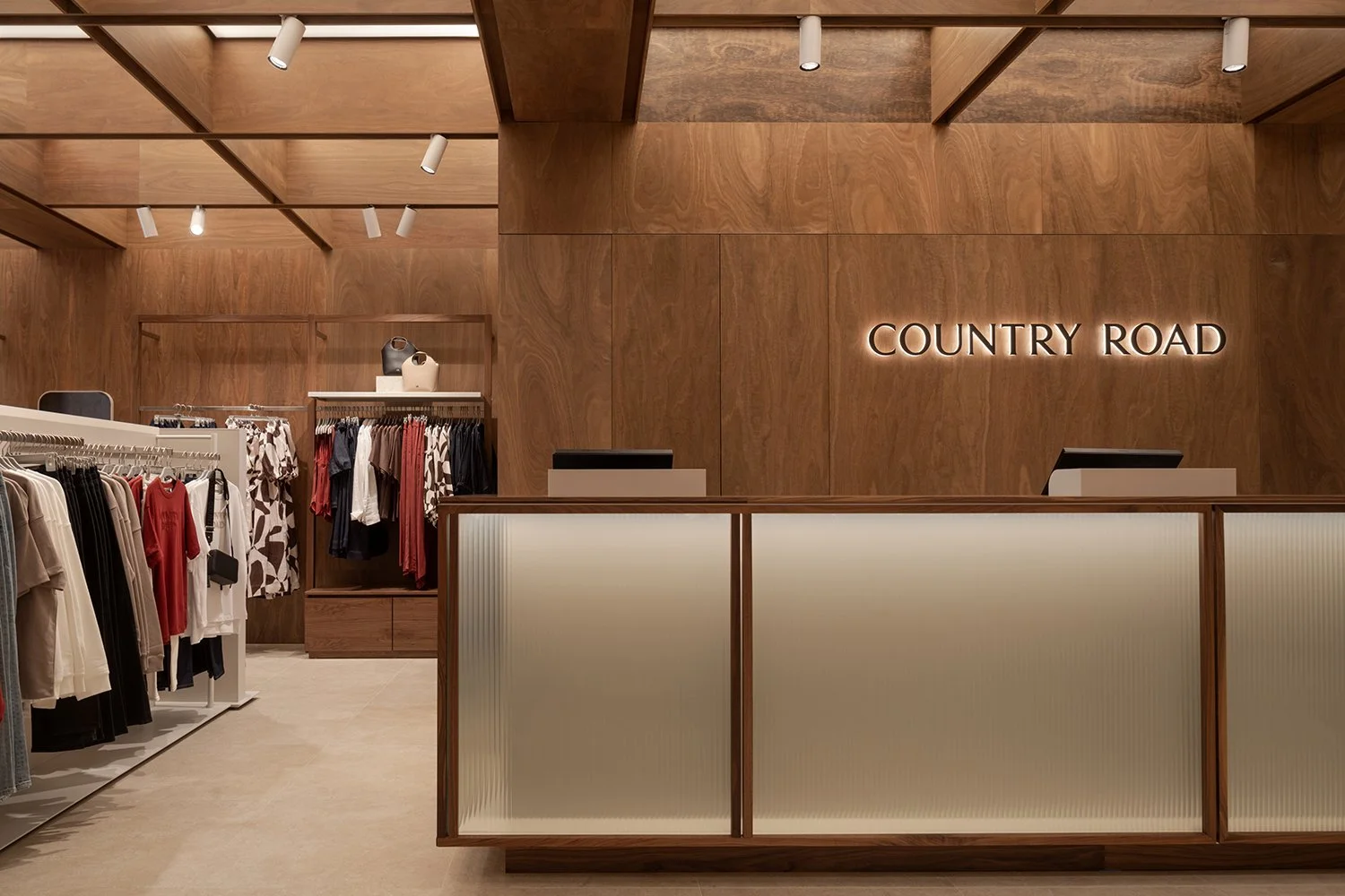 Hospitality & Retail interior walls, ceilings with natural timber feature wall panels by ArmourPanel®