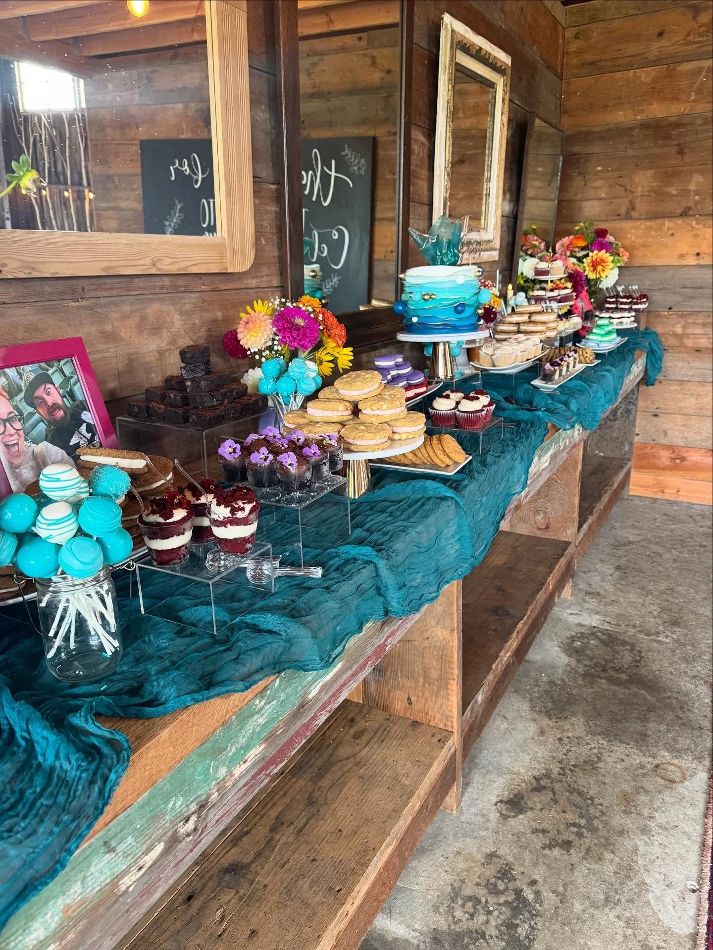 A vibrant celebration today for A+M. Love the joyful hues.