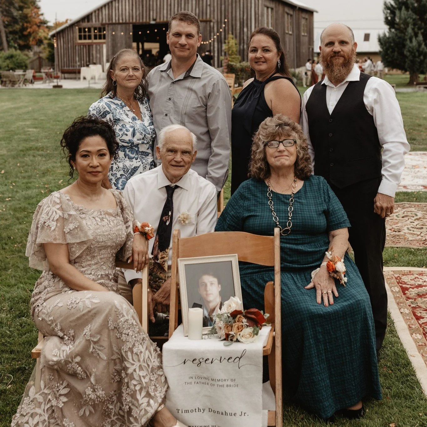 Some seats hold more than just a place, they hold a legacy. 

The bride, D, made sure her father&rsquo;s presence was felt in every moment of her wedding day. A reserved seat, adorned with flowers, candles, and his photo, stood as a reminder that lov