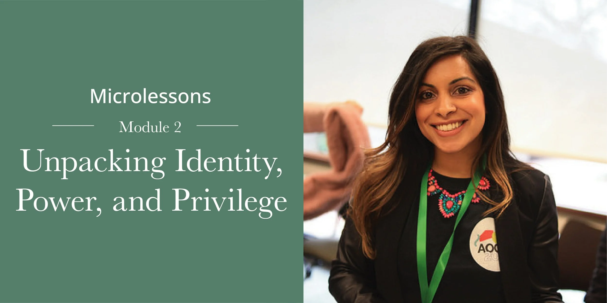 logo for Microlesson #2, Unpacking Identity, power, and privilege, Diversity and inclusion training workplace solutions